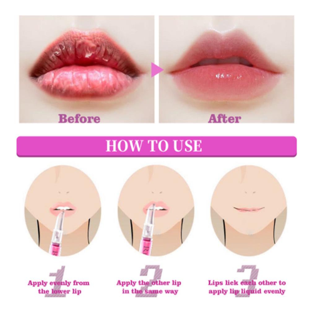 3ml/0.1oz Lip Oil Gloss Non-Sticky Liquid Lipstick Pink for Men Women Kids