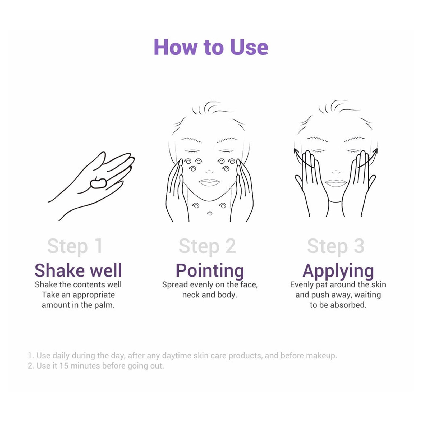 Sunscreen Cream SPF50/PA+++ 40G Safe Natural for Men Woman Kids Adult purple