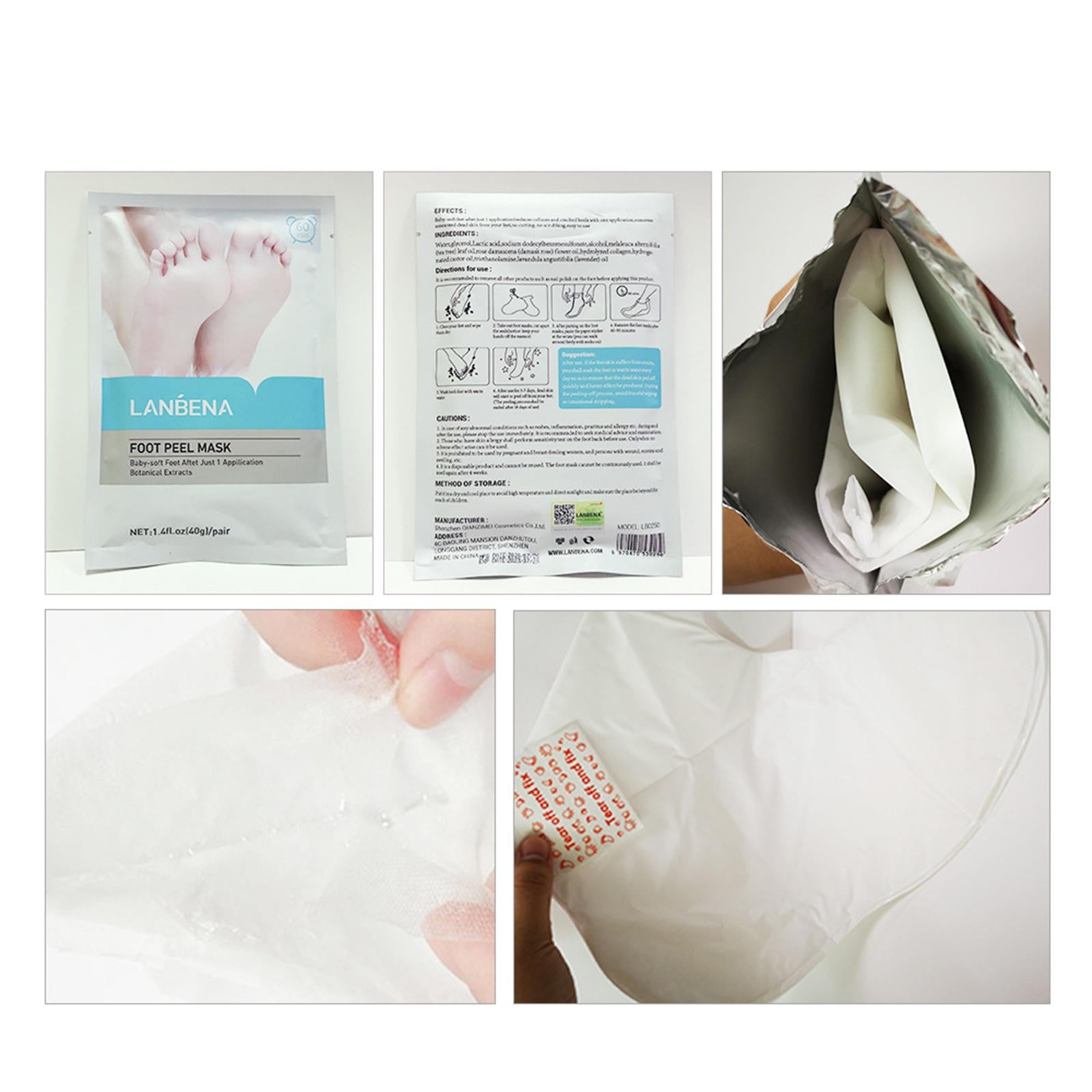 Foot Peel Masks Peeling Remover Soothe Feet for Cracked Feet Treatment No fragrance