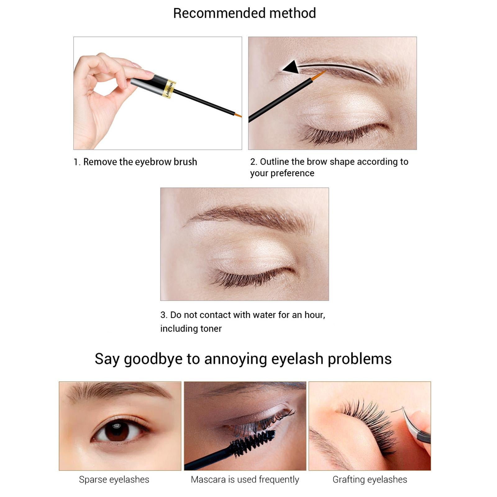 Eyebrow Growth Liquid Long Lasting for Eyelashes Nourishing Enhancing 4ML