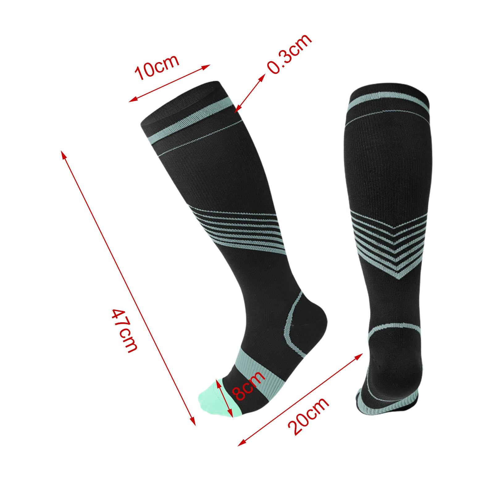 Compression Socks Knee High Support Stockings Leg Thigh Sleeve outdoors Green  S M