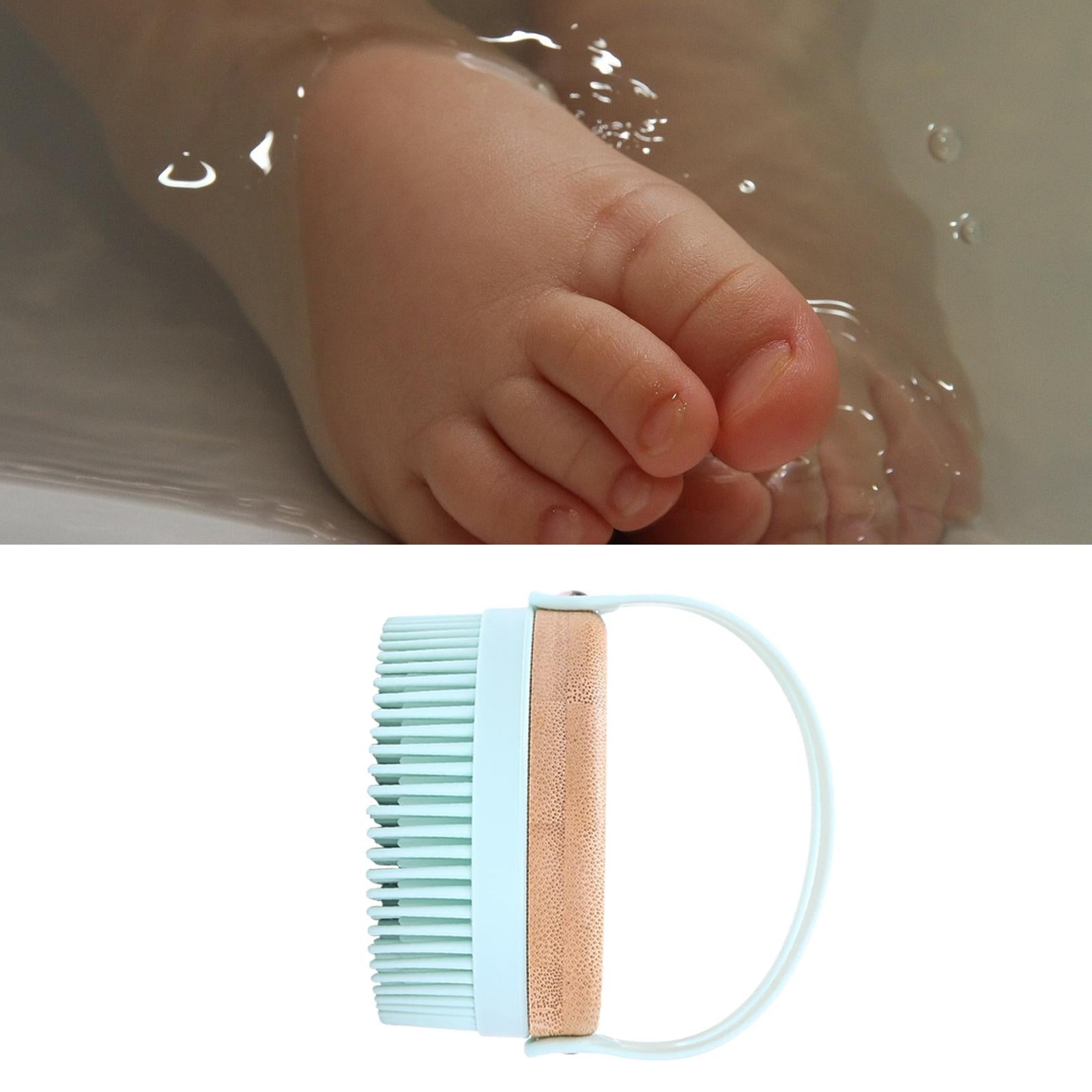 Hair Scalp Massager Shampoo Brush Soft Silicone Bristle Brush for Baby Blue