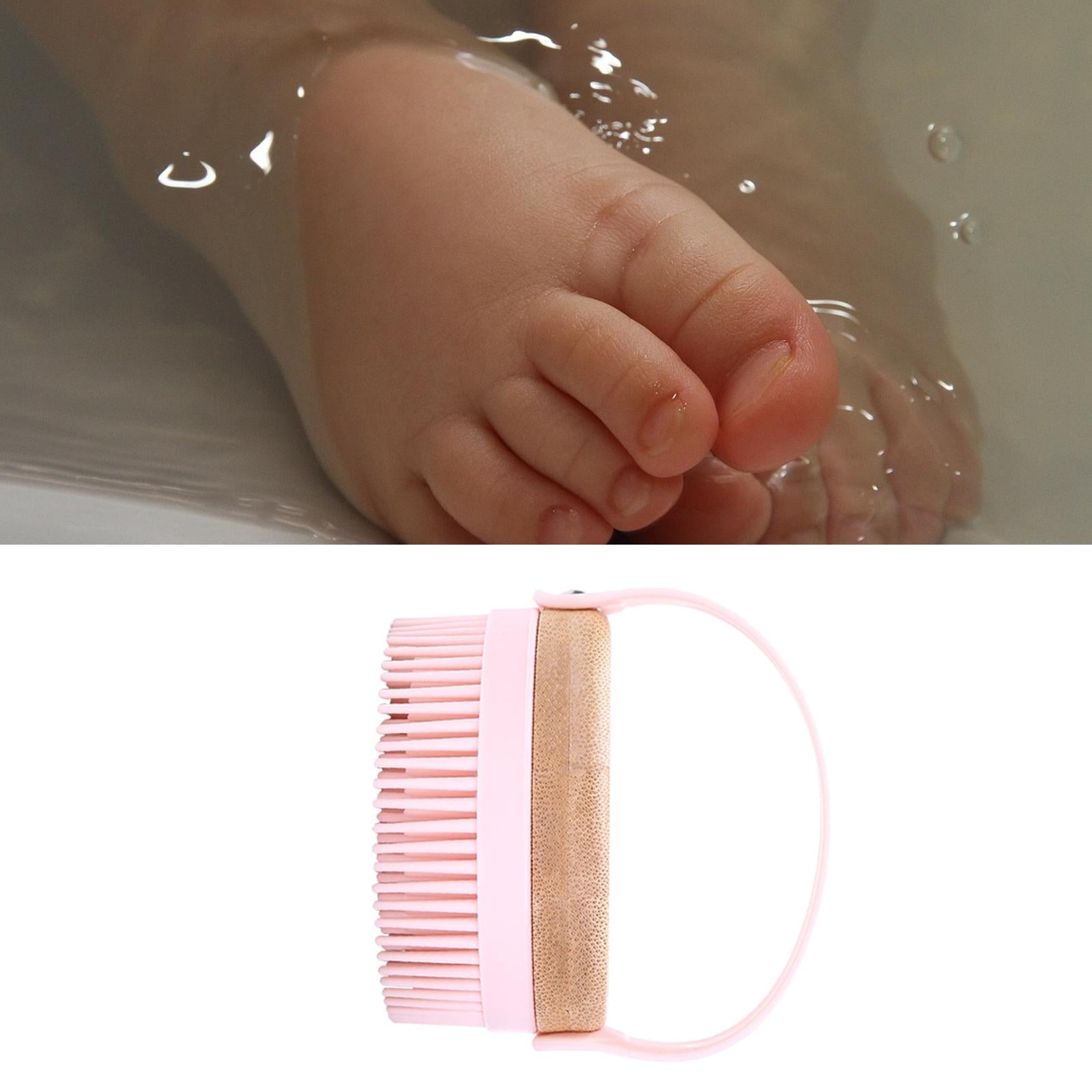 Hair Scalp Massager Shampoo Brush Soft Silicone Bristle Brush for Baby Pink