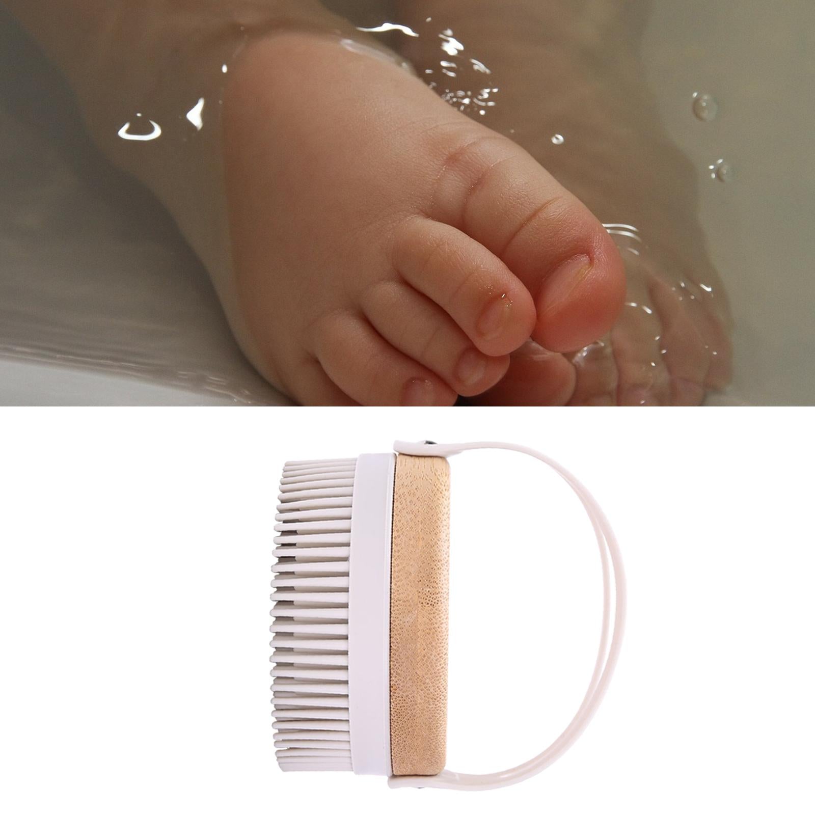 Hair Scalp Massager Shampoo Brush Soft Silicone Bristle Brush for Baby Gray