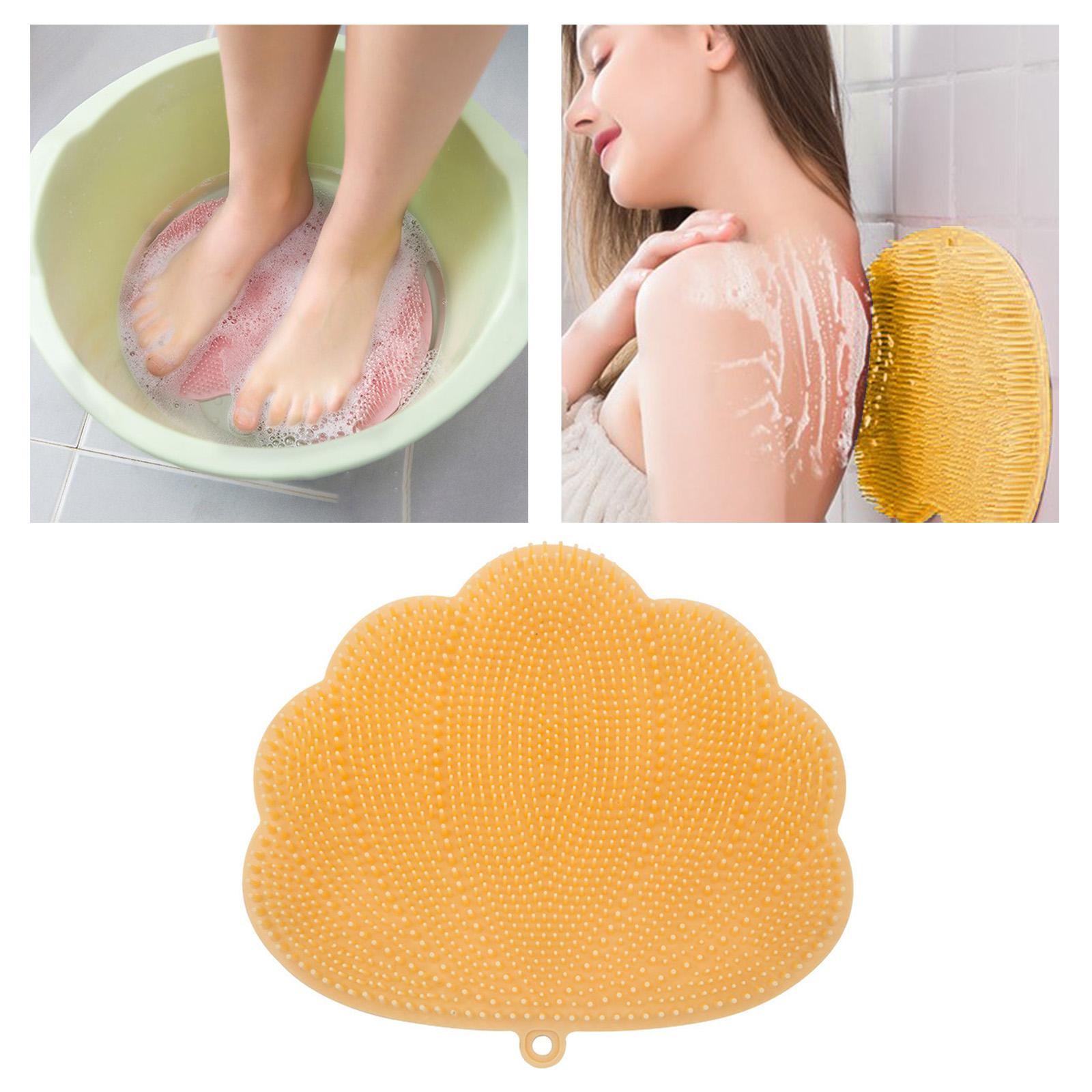 Shower Foot Massager Scrubber Improves Foot Circulation for Exfoliate Orange