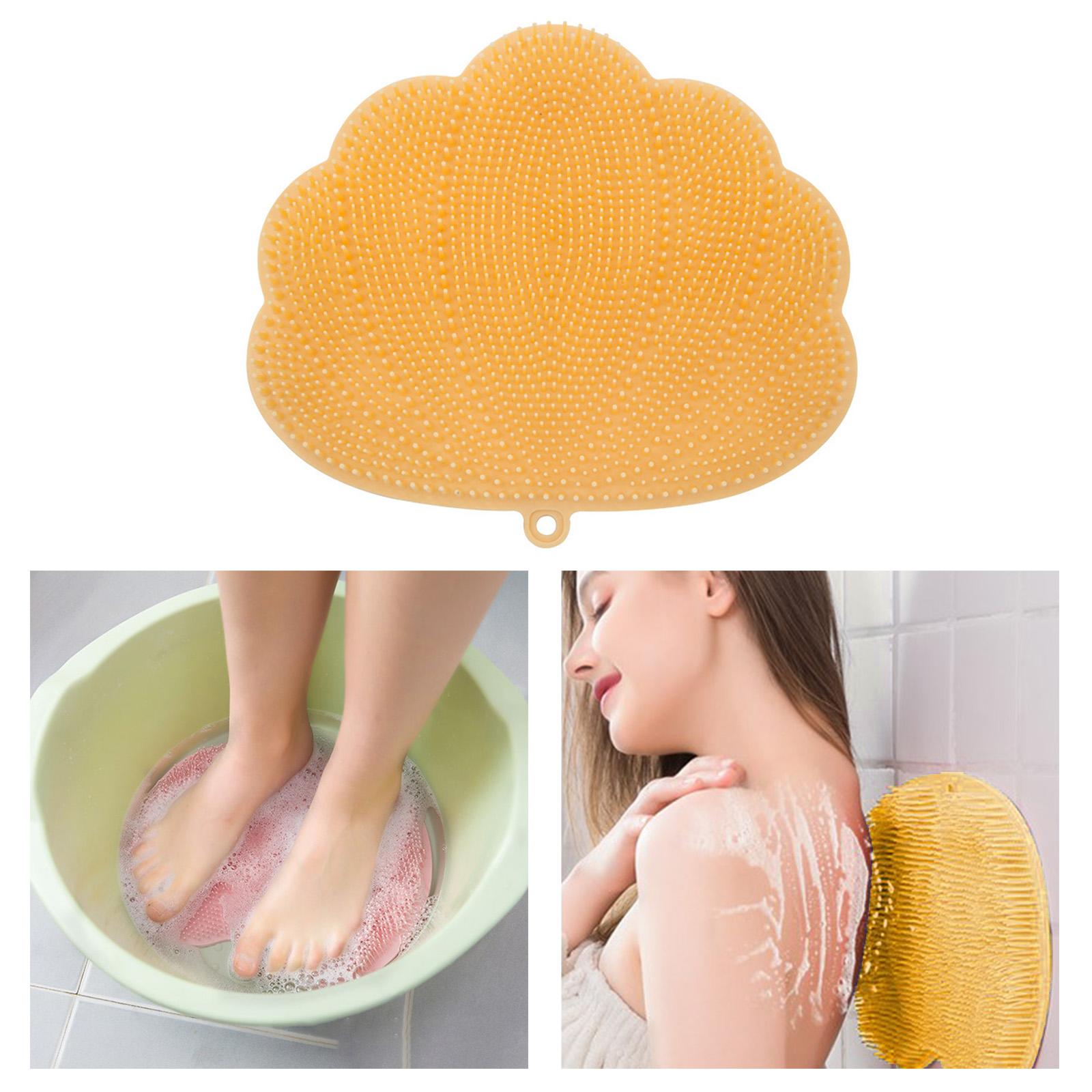 Shower Foot Massager Scrubber Improves Foot Circulation for Exfoliate Orange