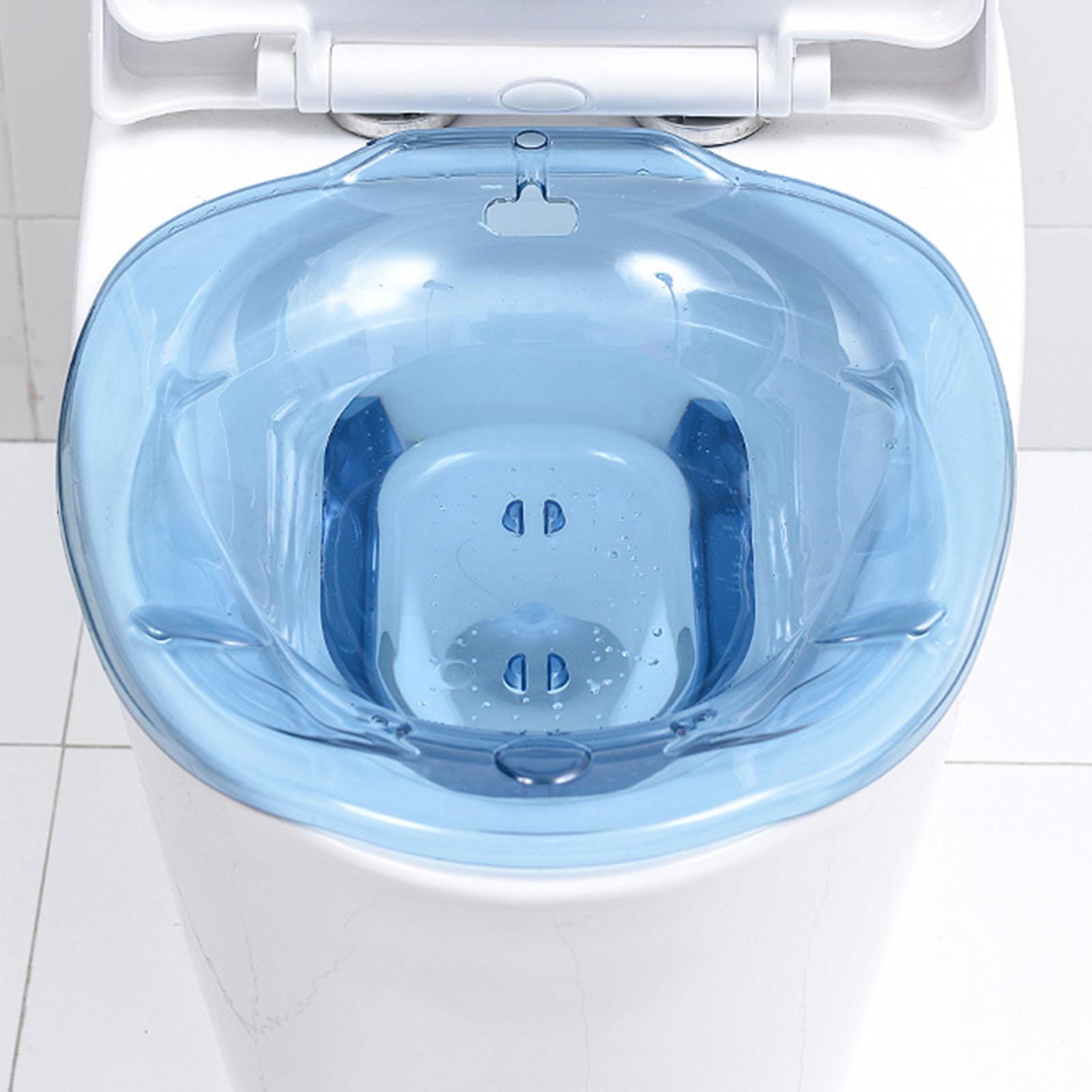 Sitz Bath with Flusher Easy to Store Portable for Hemorrhoids Relieve Women Blue