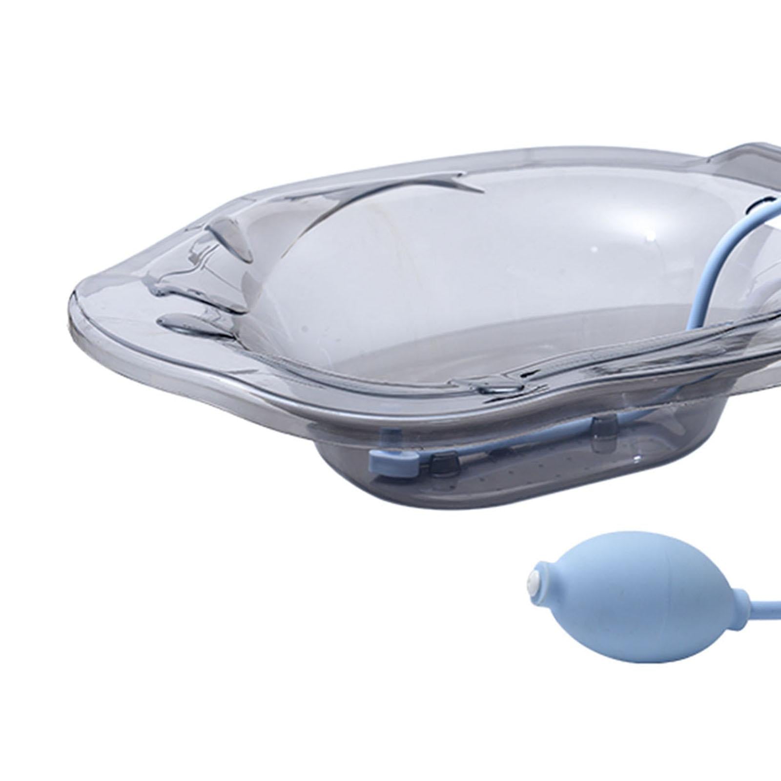 Sitz Bath with Flusher Easy to Store Portable for Hemorrhoids Relieve Women Gray