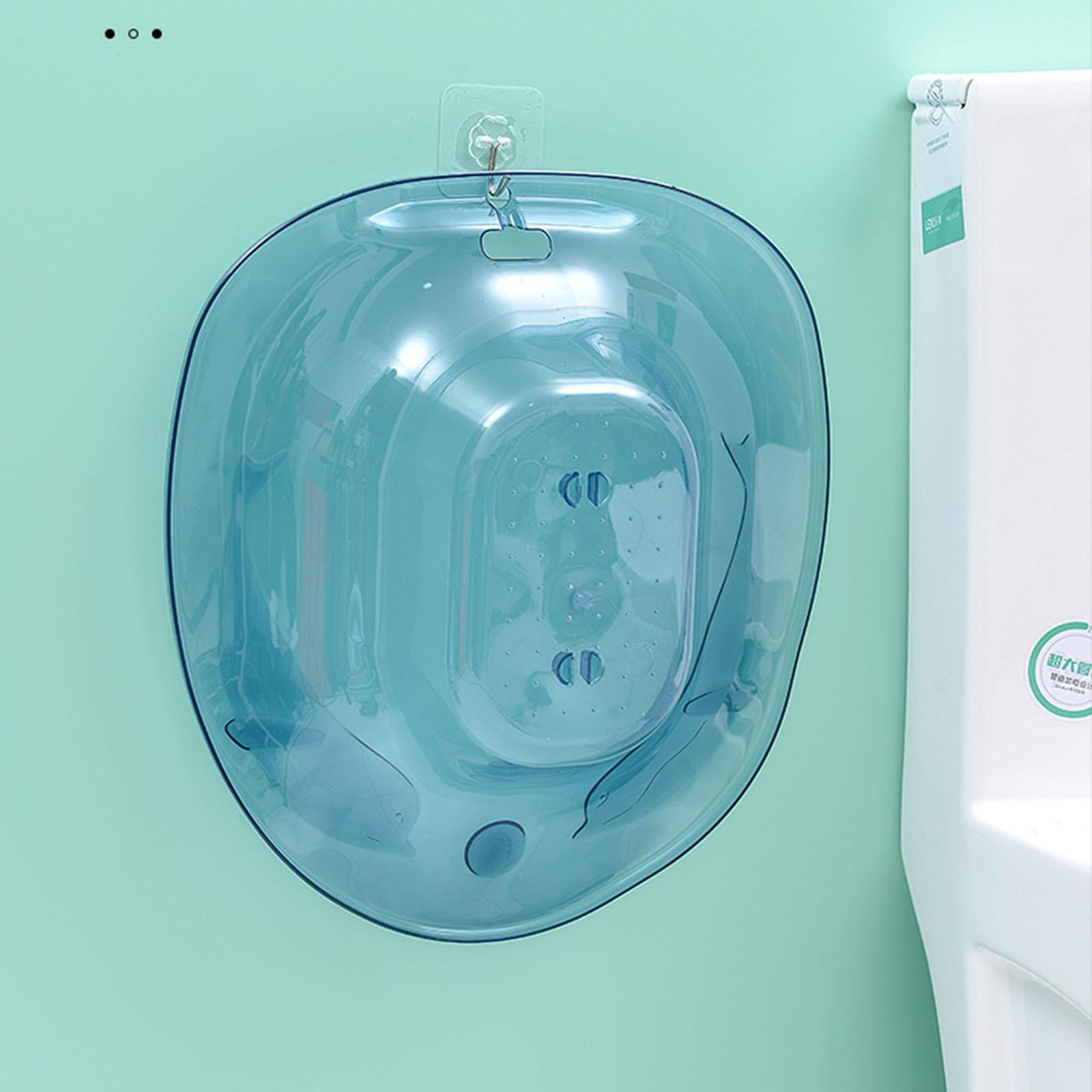 Sitz Bath with Flusher Easy to Store Portable for Hemorrhoids Relieve Women Clear