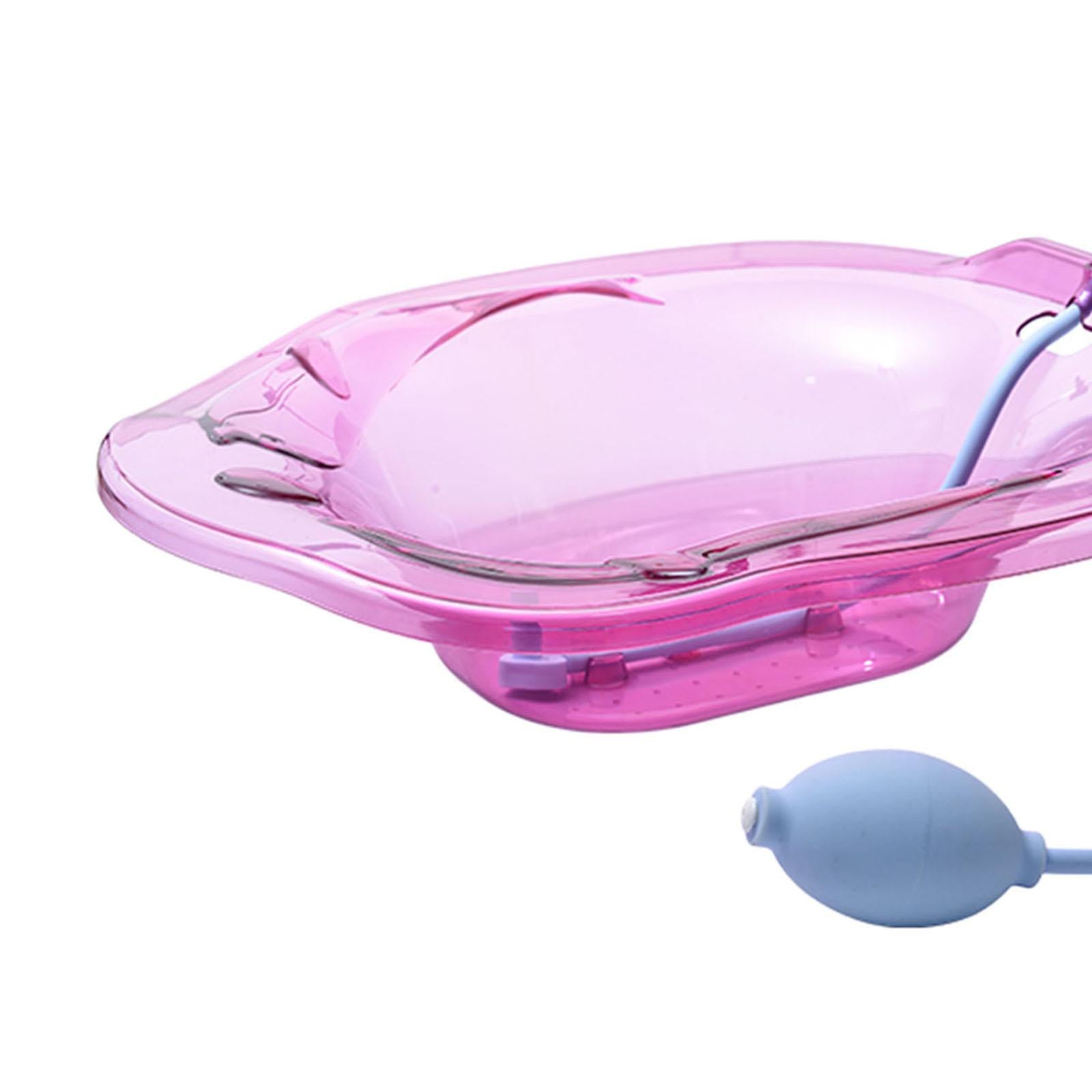 Sitz Bath with Flusher Easy to Store Portable for Hemorrhoids Relieve Women Purple