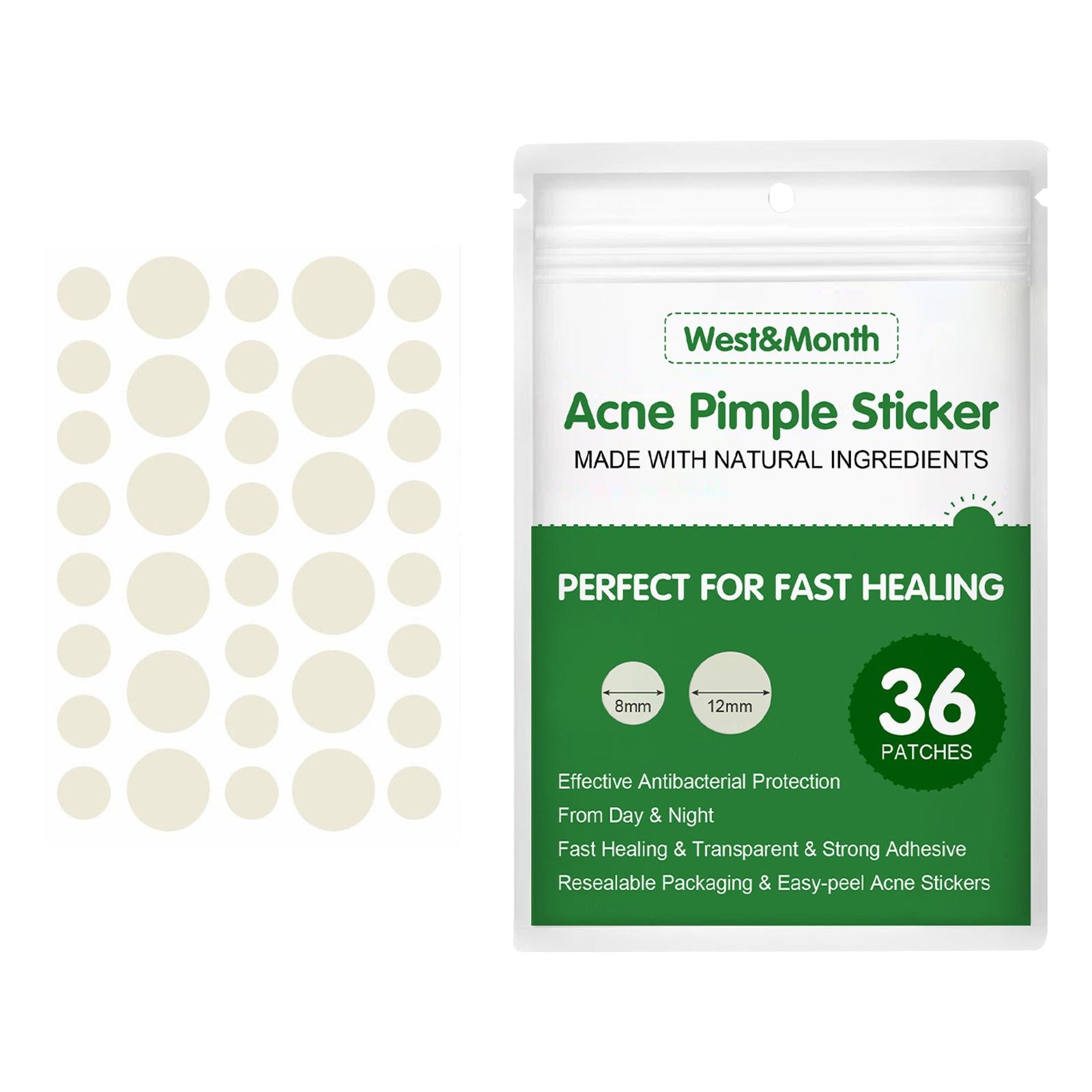 Pimple Acne Treatment Stickers Perfect for Fast Easy-Peel Pack of 36