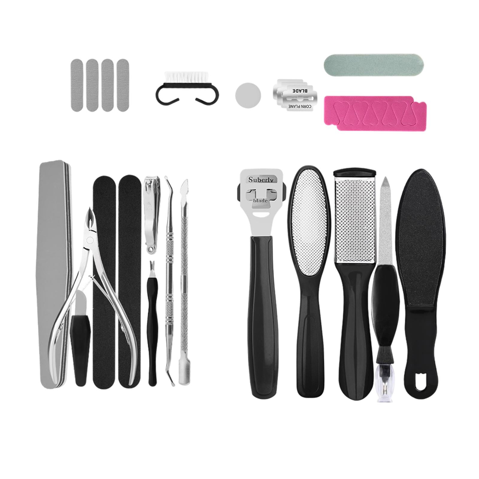 Foot Care Set Dead Hard Skin Callus Remover Scraper Premium Convenient 24Pcs