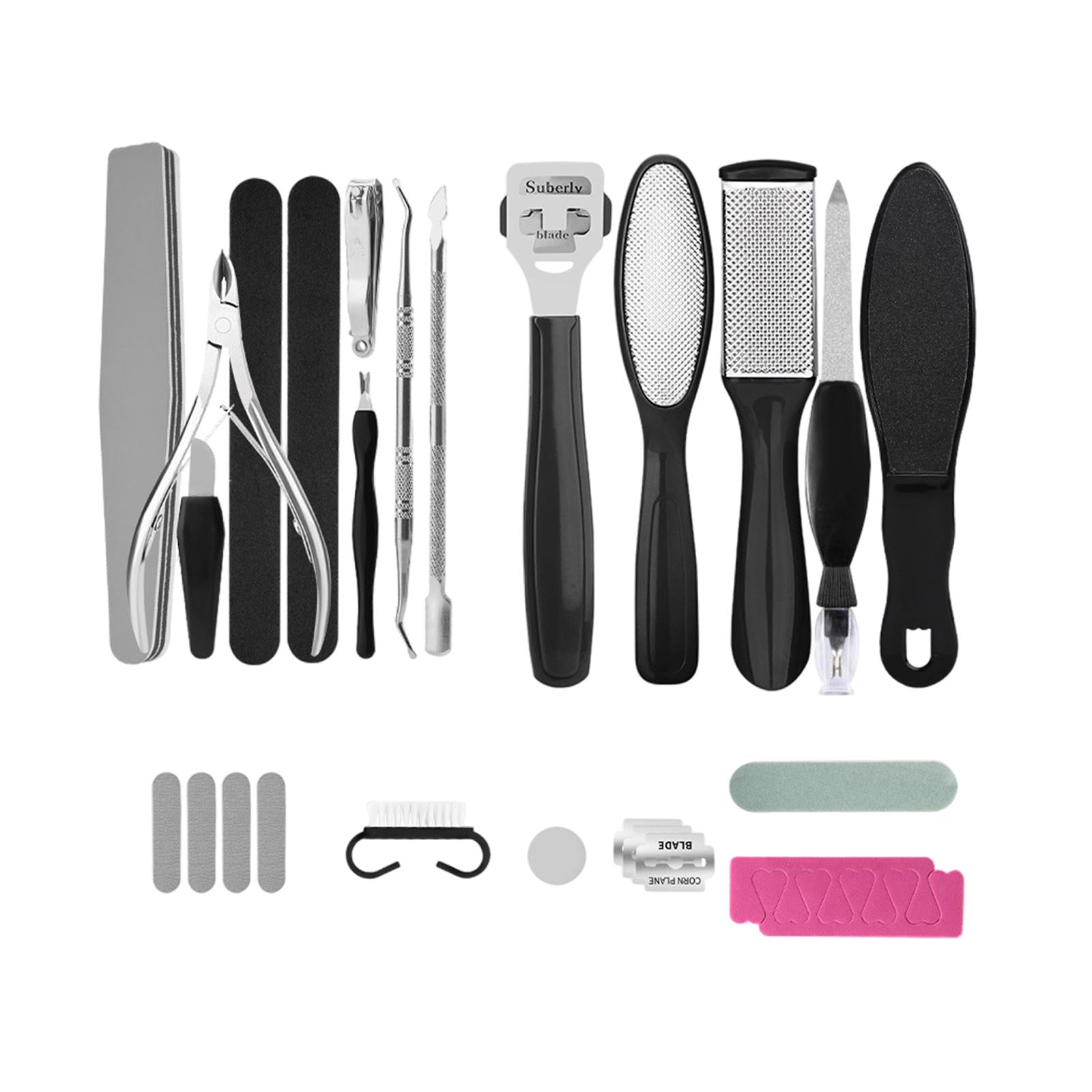 Foot Care Set Dead Hard Skin Callus Remover Scraper Premium Convenient 24Pcs