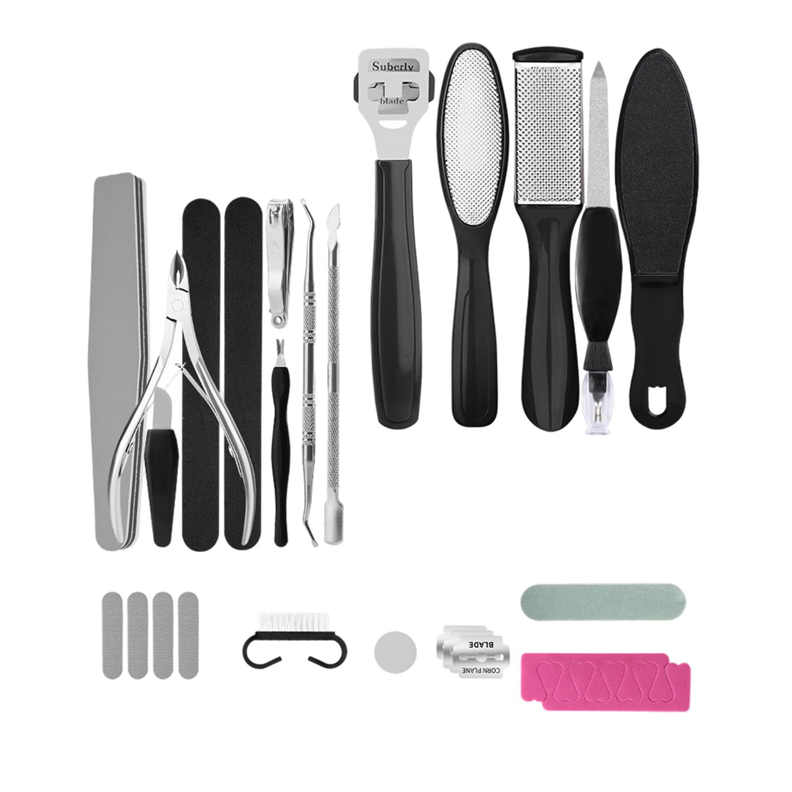 Foot Care Set Dead Hard Skin Callus Remover Scraper Premium Convenient 24Pcs