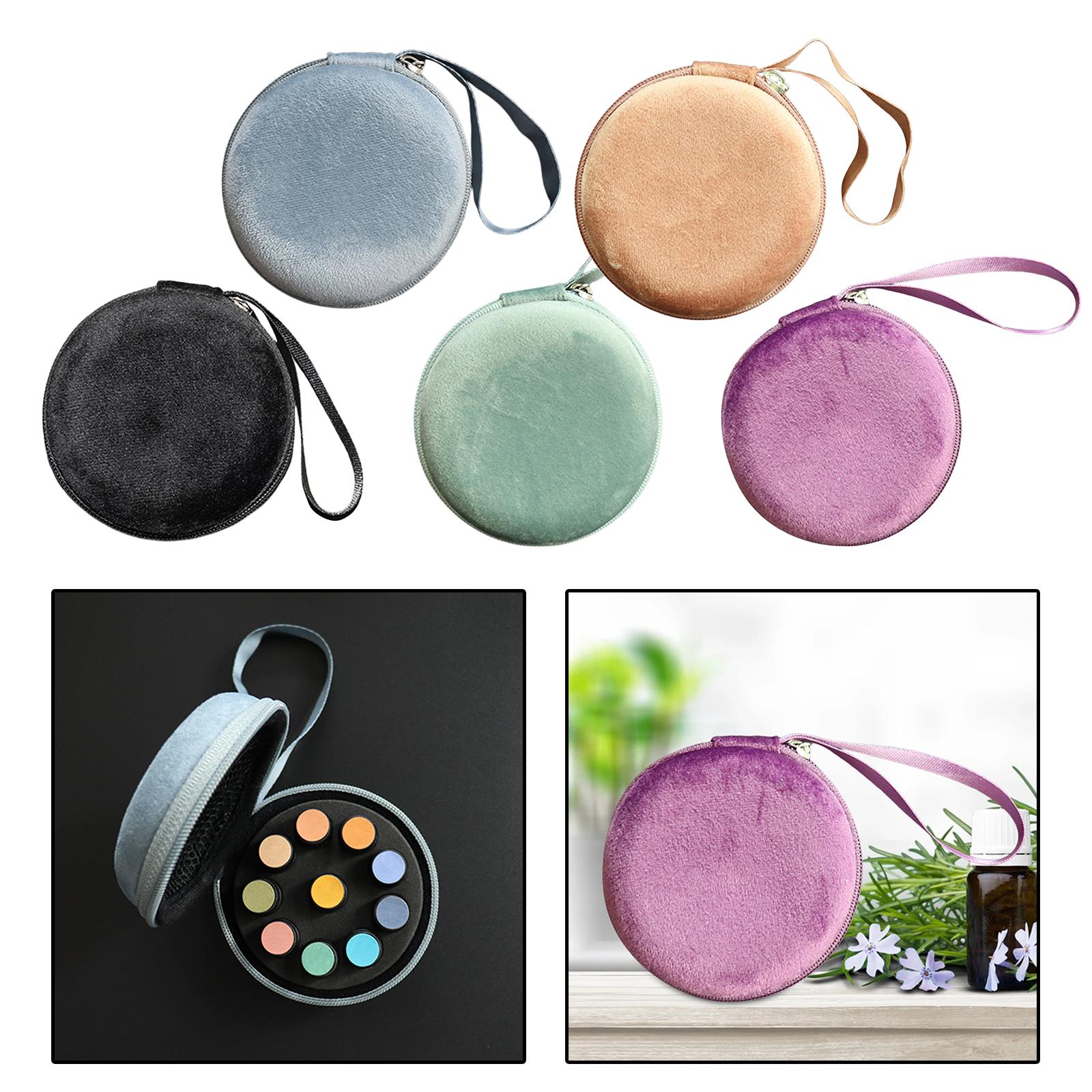 Essential Oil Carrying Case Storage Bags Portable for 1ml 2ml Roller Bottles Green