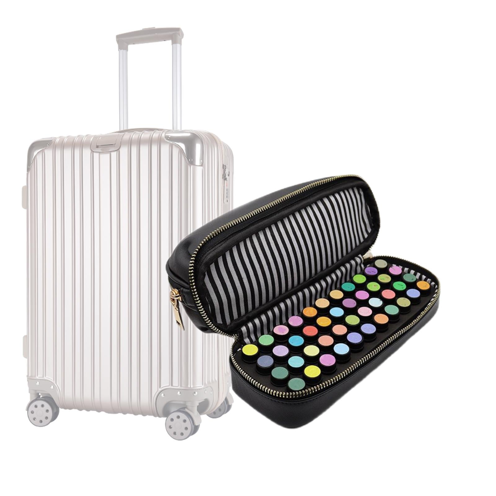 Essential Oil Storage Case Double Layer for 44 Bottles Carrying Bag Black