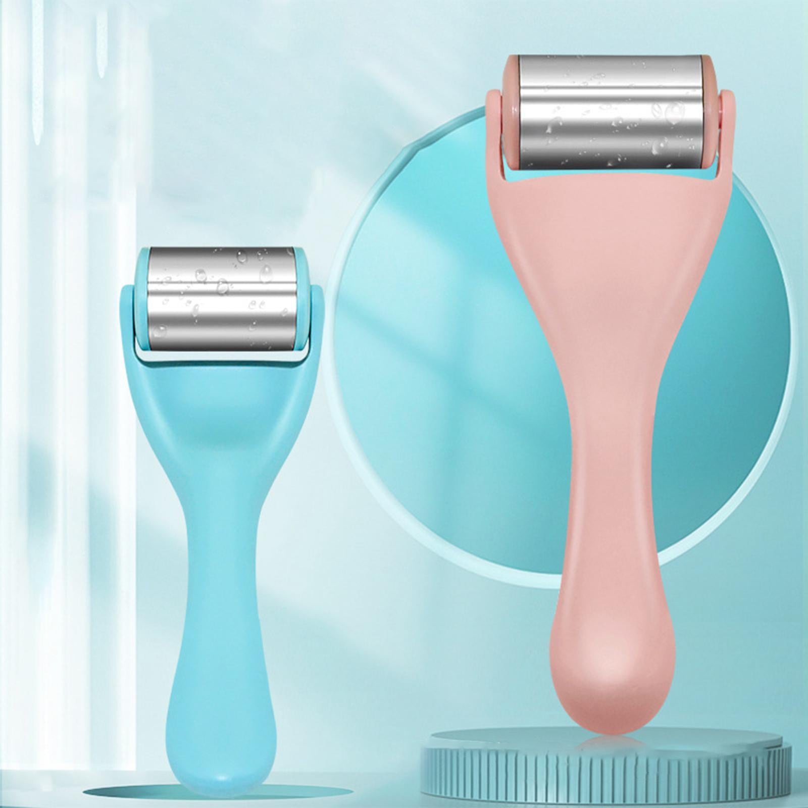 Ice Roller Cooling Brightening Puffiness Massager for Skin Care Face Pink
