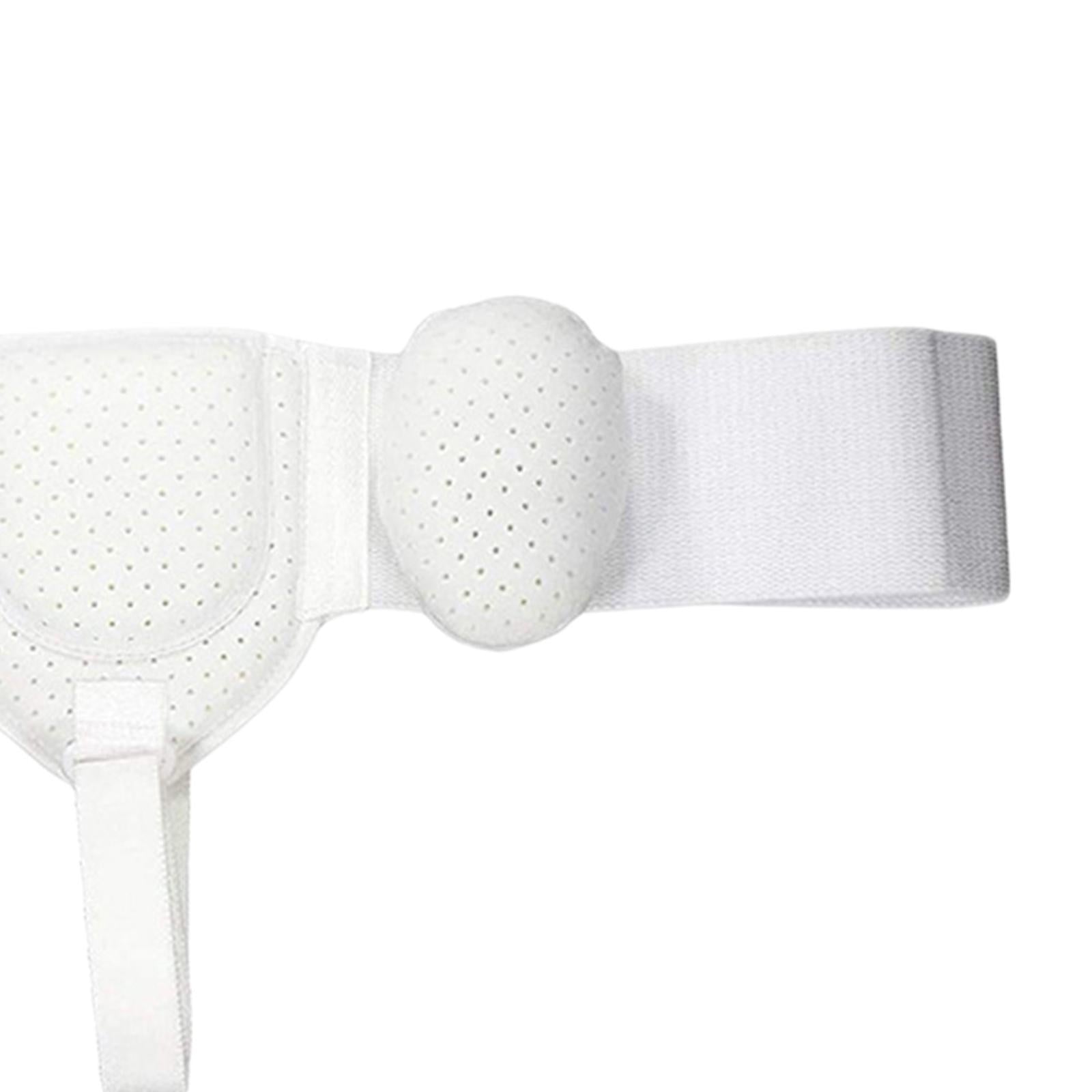 Adult Hernia Belt Truss Recovery Strap for Sport Hernia Pain Relieving White