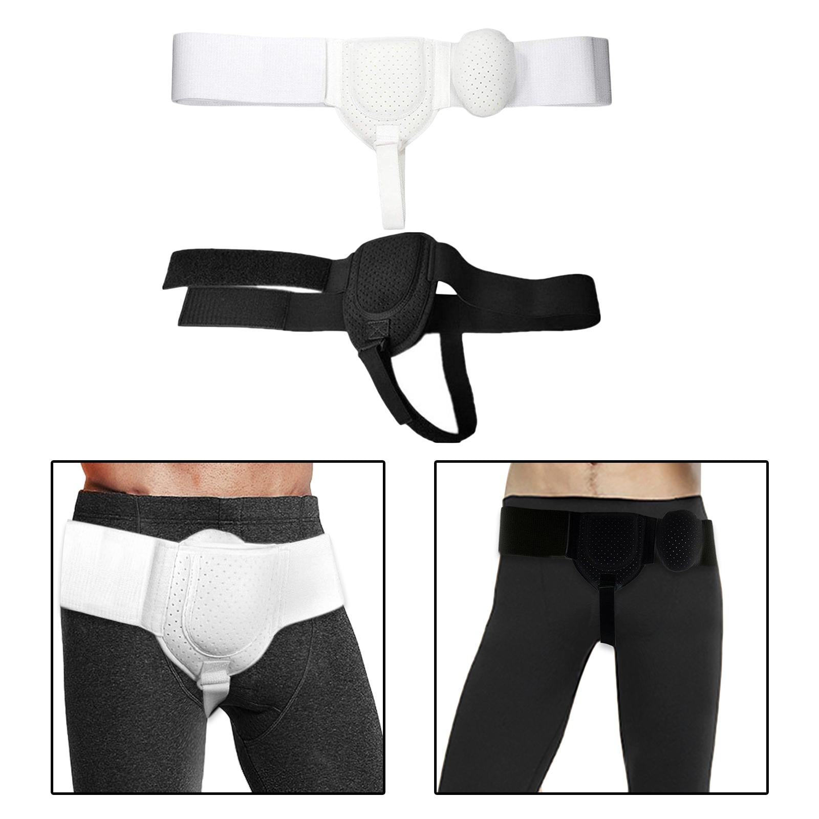 Adult Hernia Belt Truss Recovery Strap for Sport Hernia Pain Relieving White