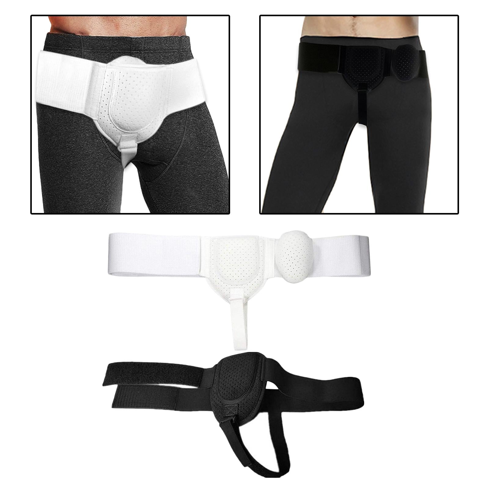 Adult Hernia Belt Truss Recovery Strap for Sport Hernia Pain Relieving White