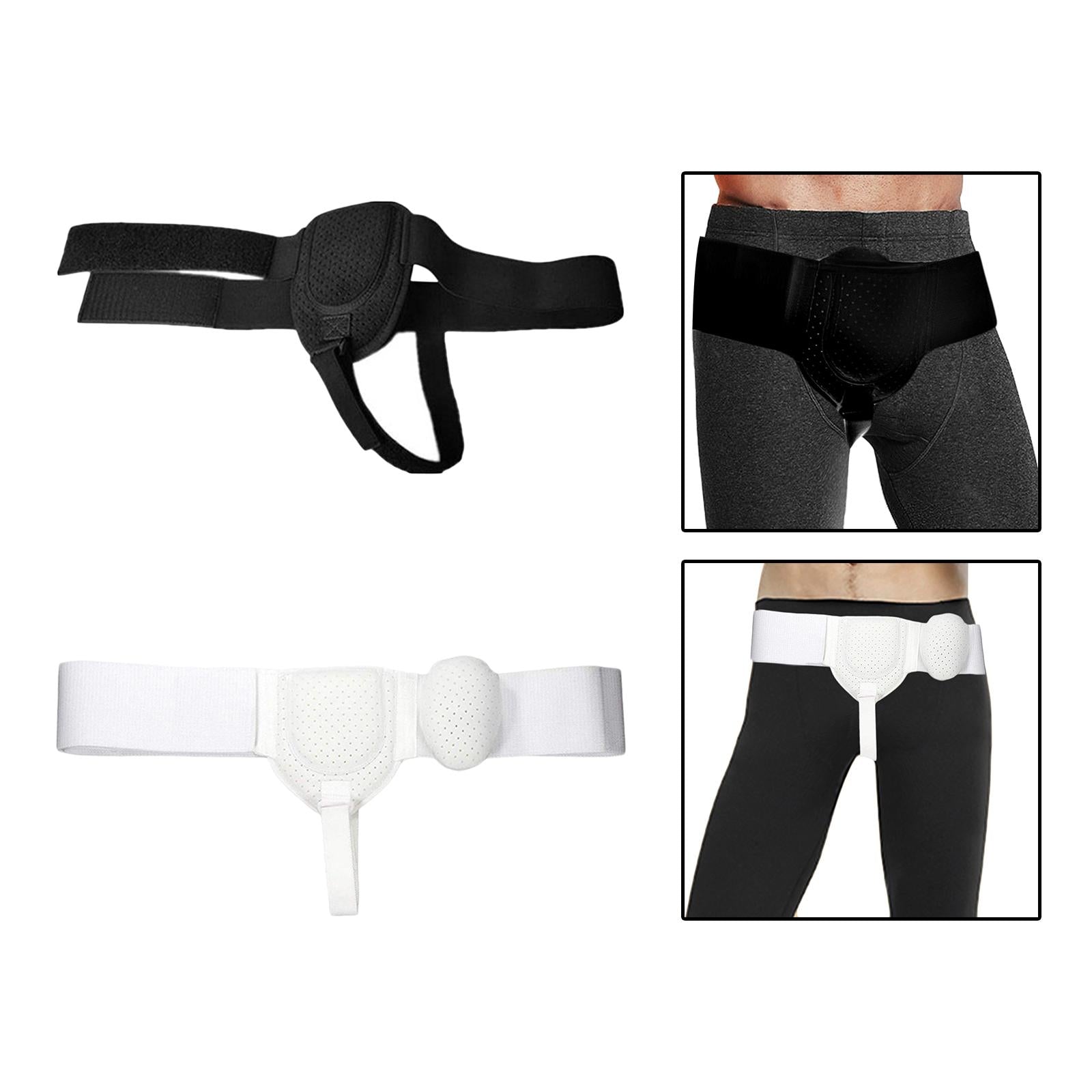 Adult Hernia Belt Truss Recovery Strap for Sport Hernia Pain Relieving White