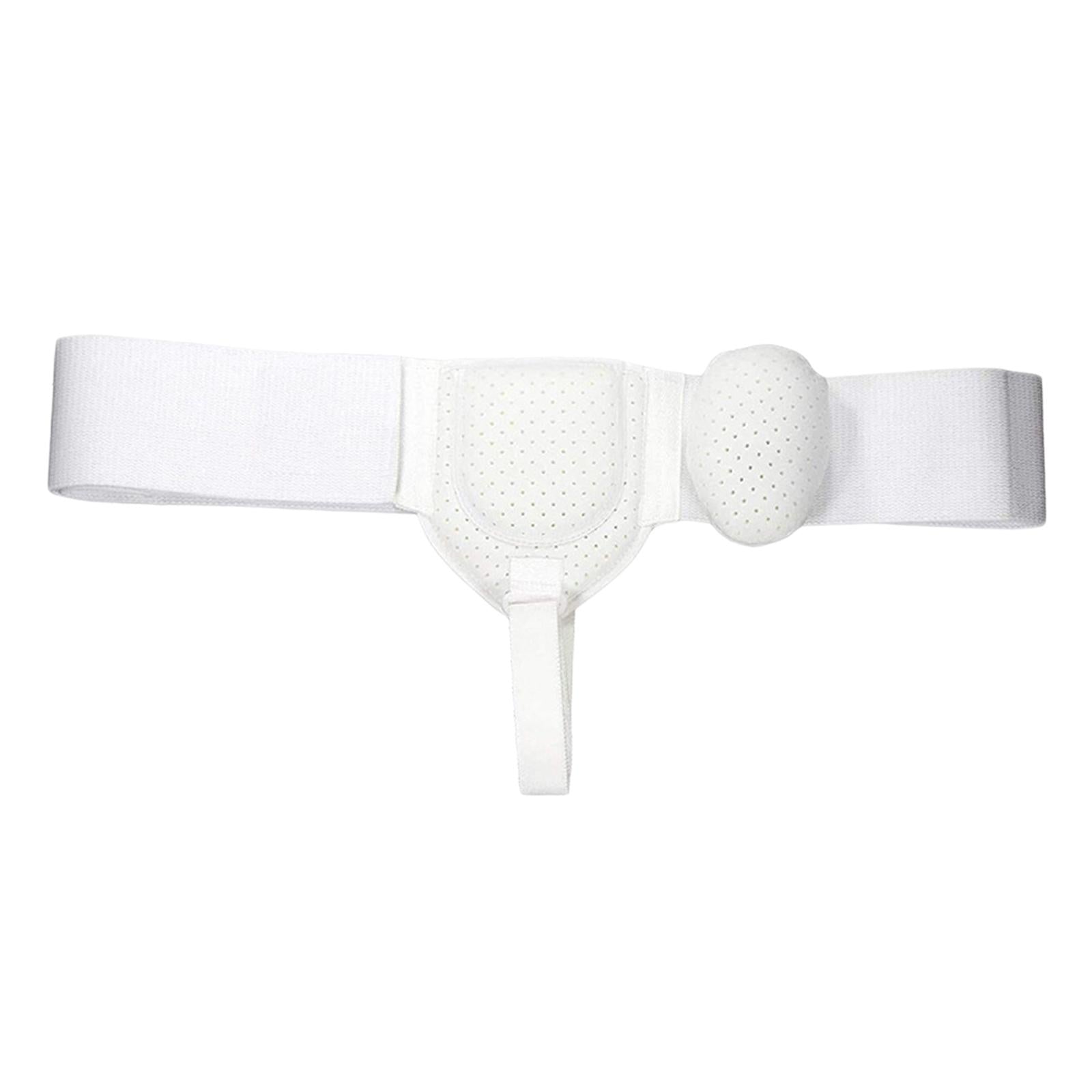 Adult Hernia Belt Truss Recovery Strap for Sport Hernia Pain Relieving White