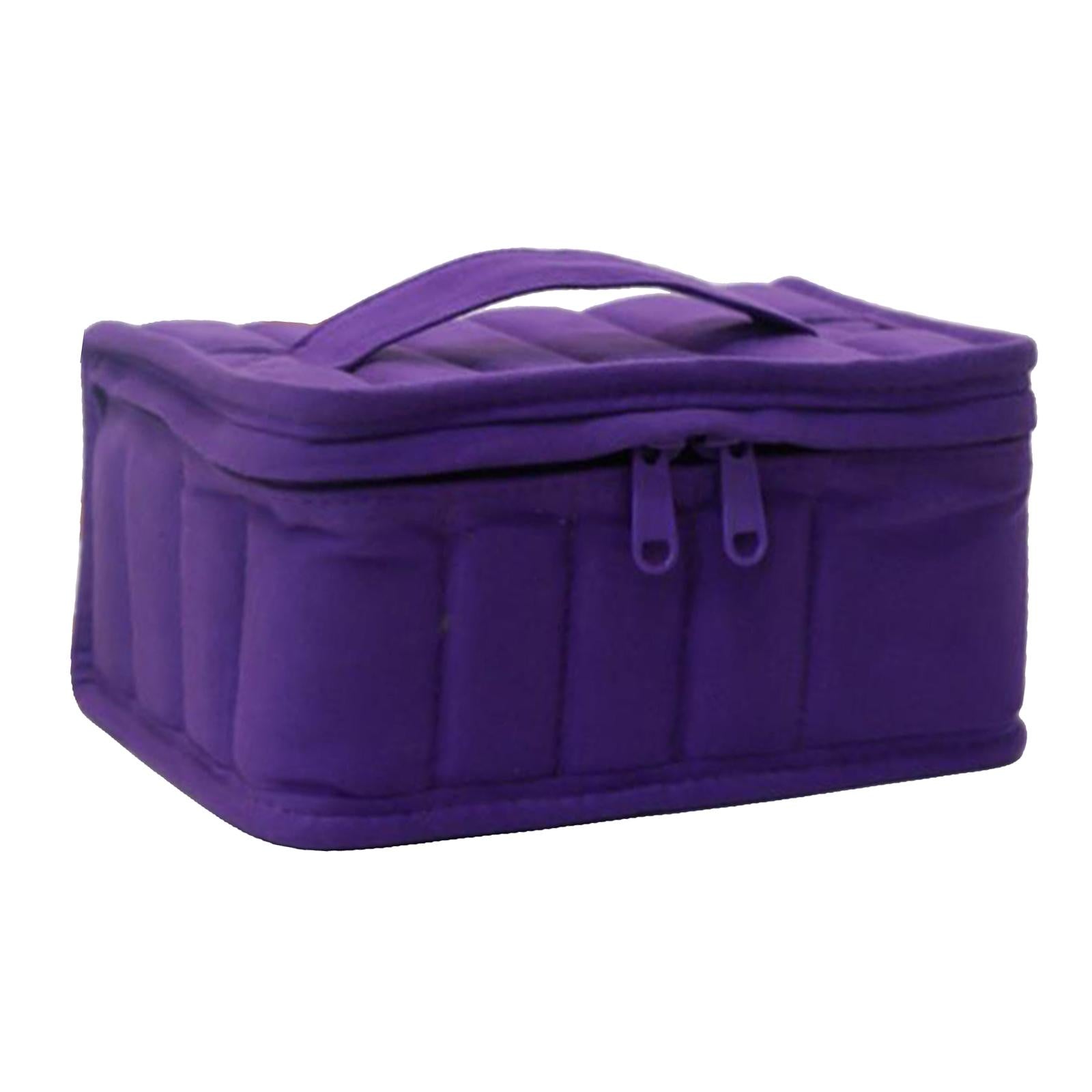Essential Oil Storage Case Nailpolish Bag Suitcase 16 Bottles  Home Purple