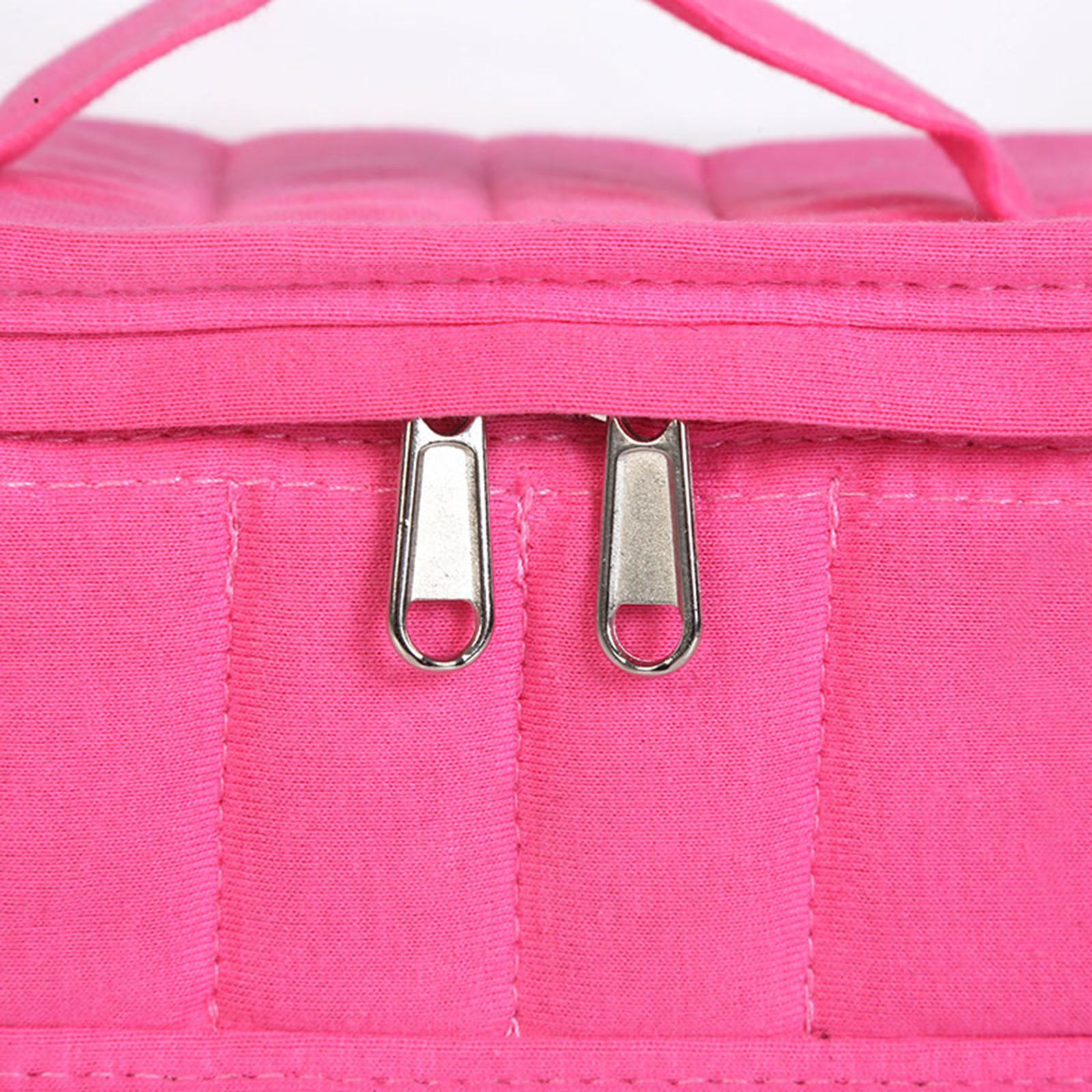 Essential Oil Storage Case Nailpolish Bag Suitcase 16 Bottles  Home Pink