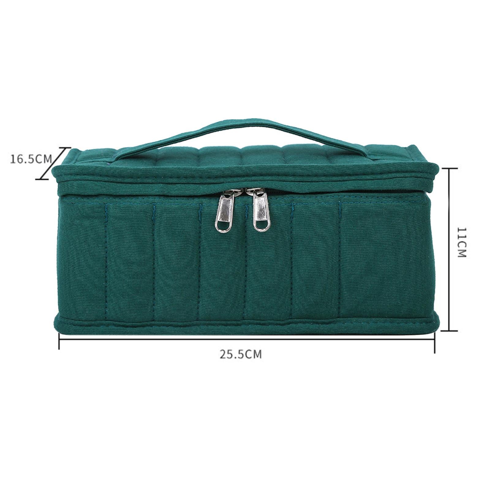 Essential Oil Storage Bag Nail Polish Storage Box Travel Holder for Travel Green