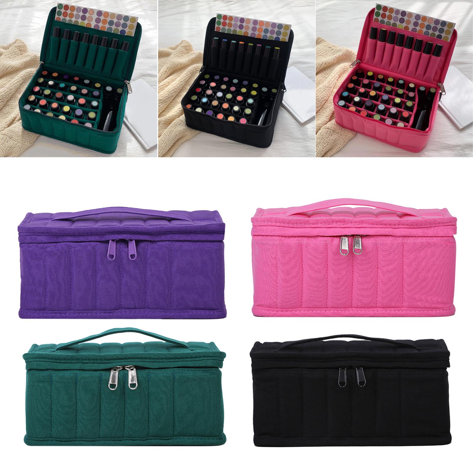 Essential Oil Storage Bag Nail Polish Storage Box Travel Holder for Travel Green
