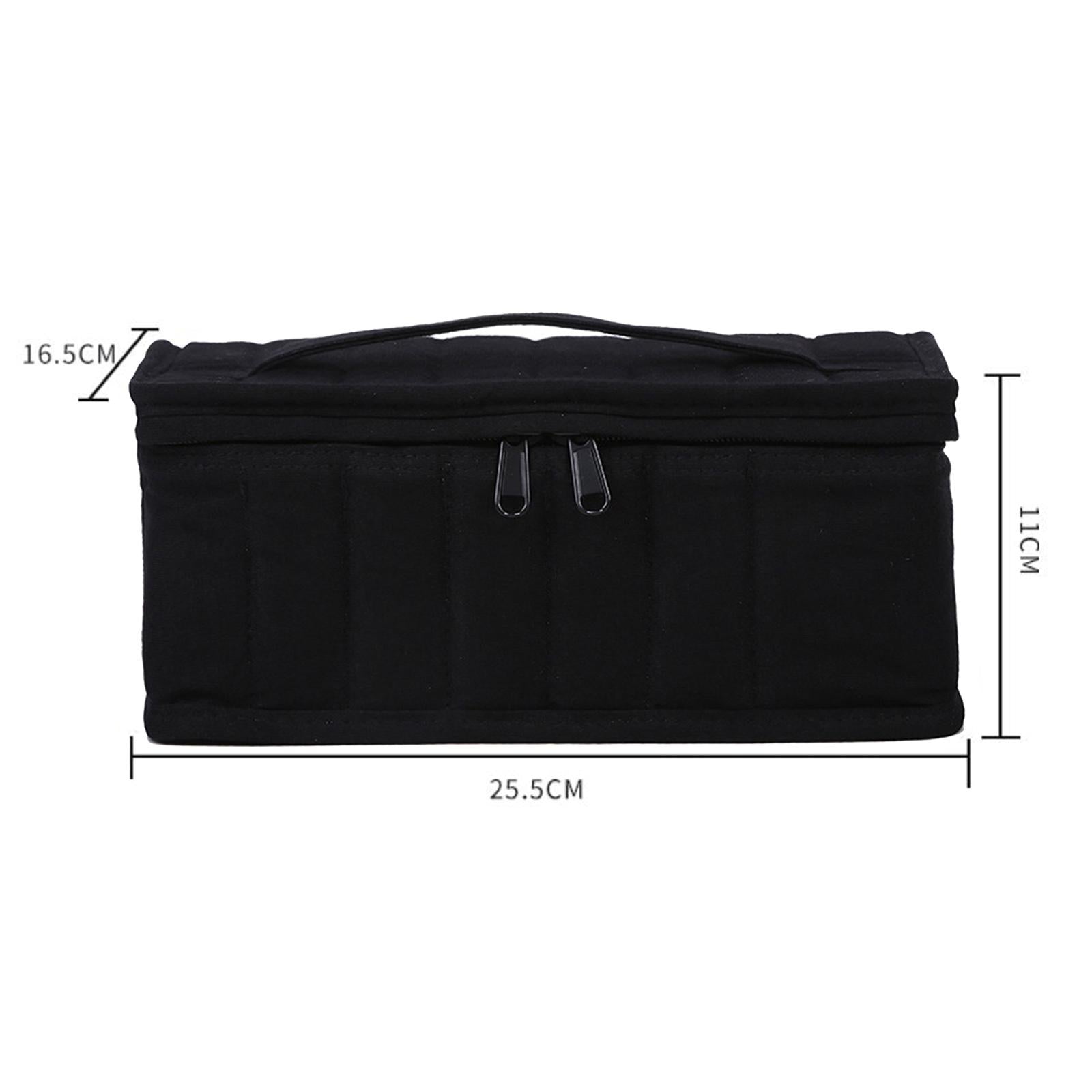 Essential Oil Storage Bag Nail Polish Storage Box Travel Holder for Travel Black