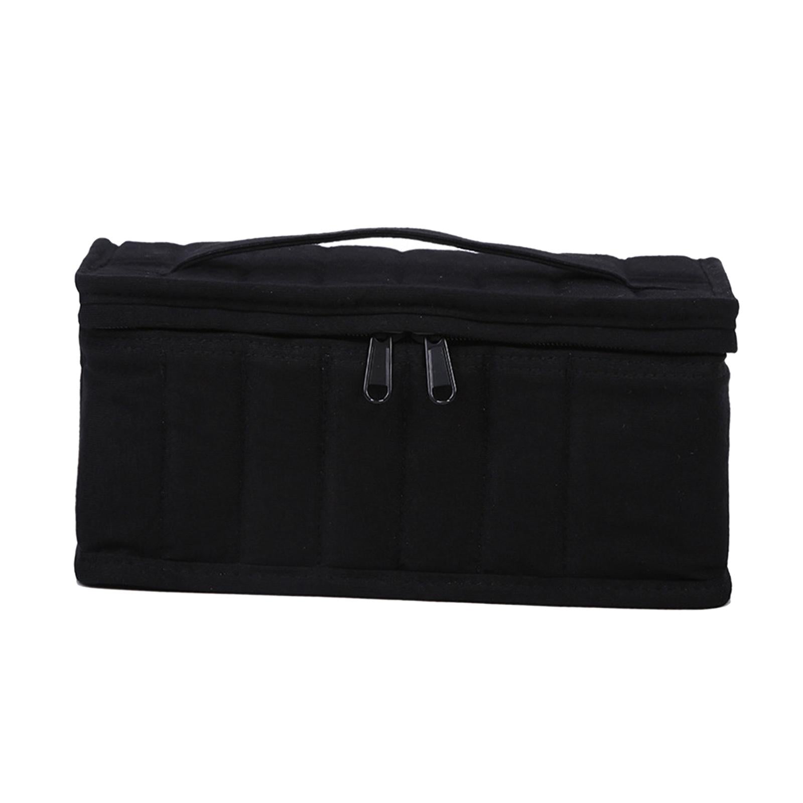 Essential Oil Storage Bag Nail Polish Storage Box Travel Holder for Travel Black