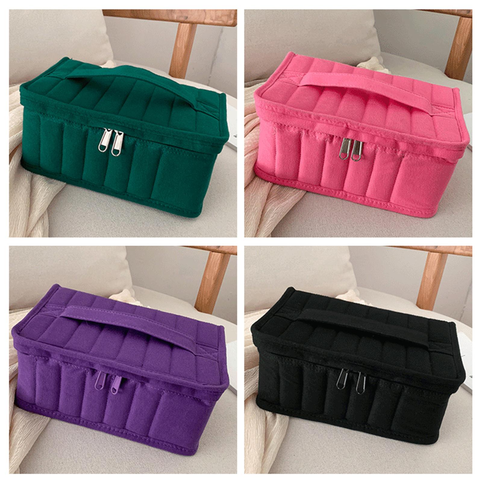 Essential Oil Storage Bag Nail Polish Storage Box Travel Holder for Travel Purple