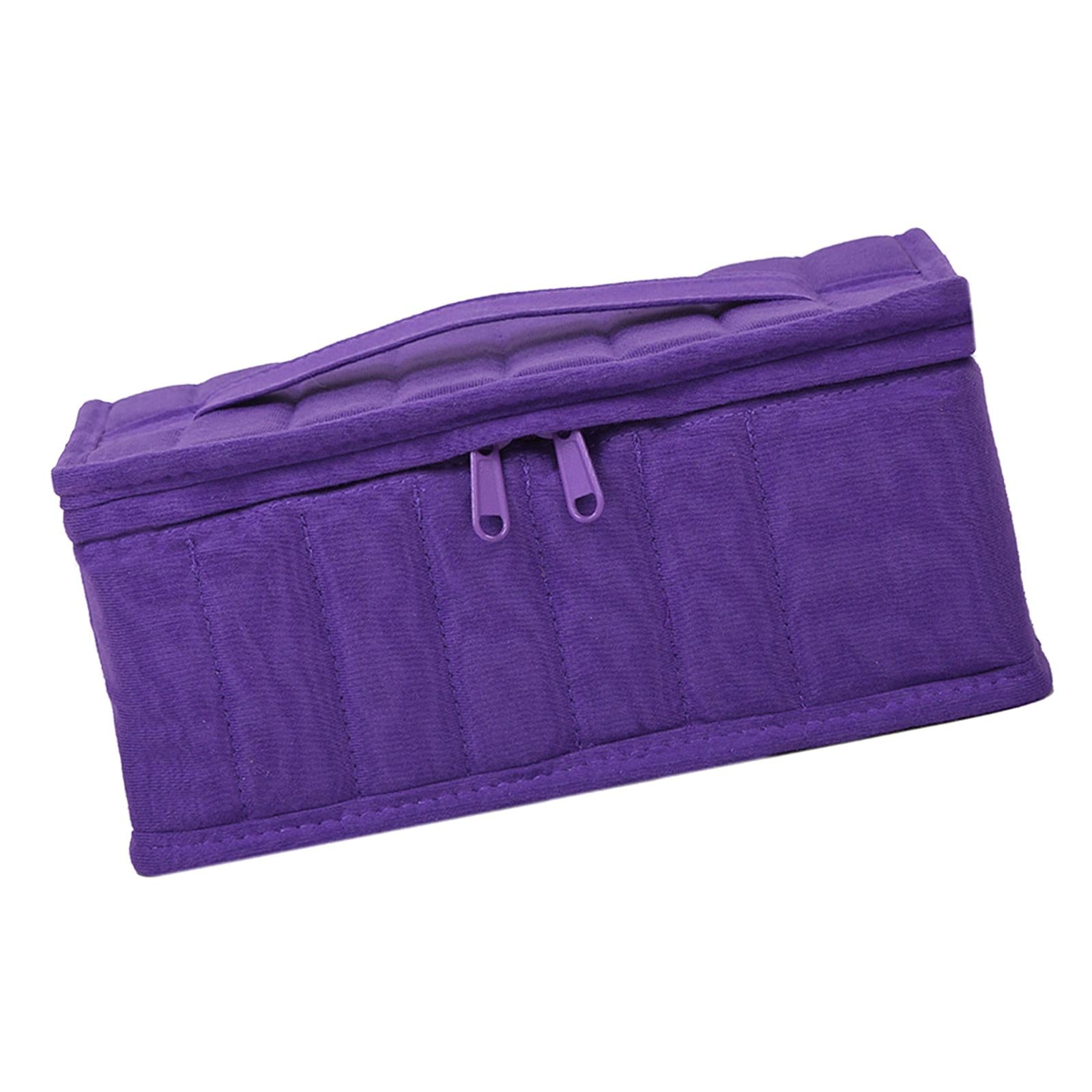 Essential Oil Storage Bag Nail Polish Storage Box Travel Holder for Travel Purple