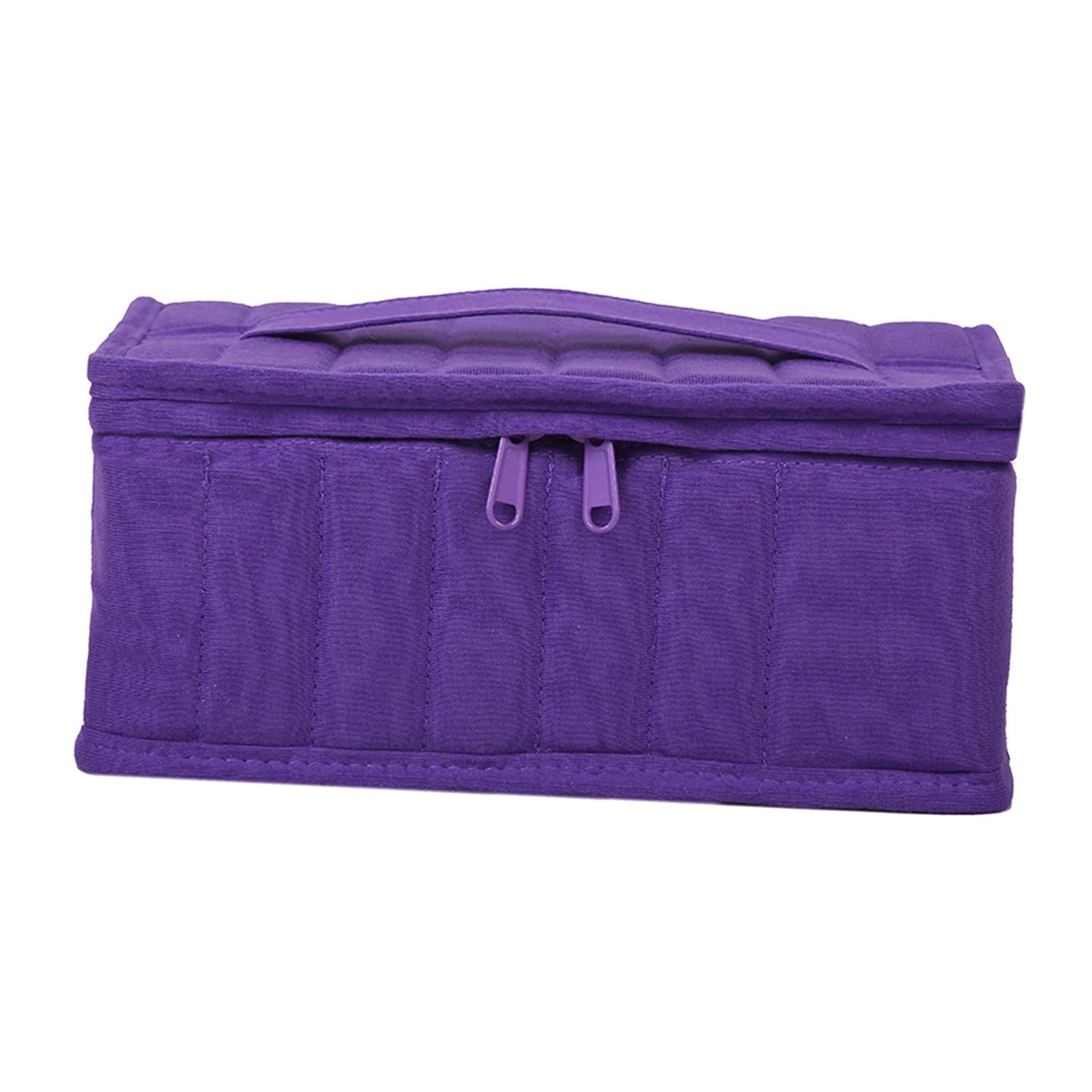 Essential Oil Storage Bag Nail Polish Storage Box Travel Holder for Travel Purple