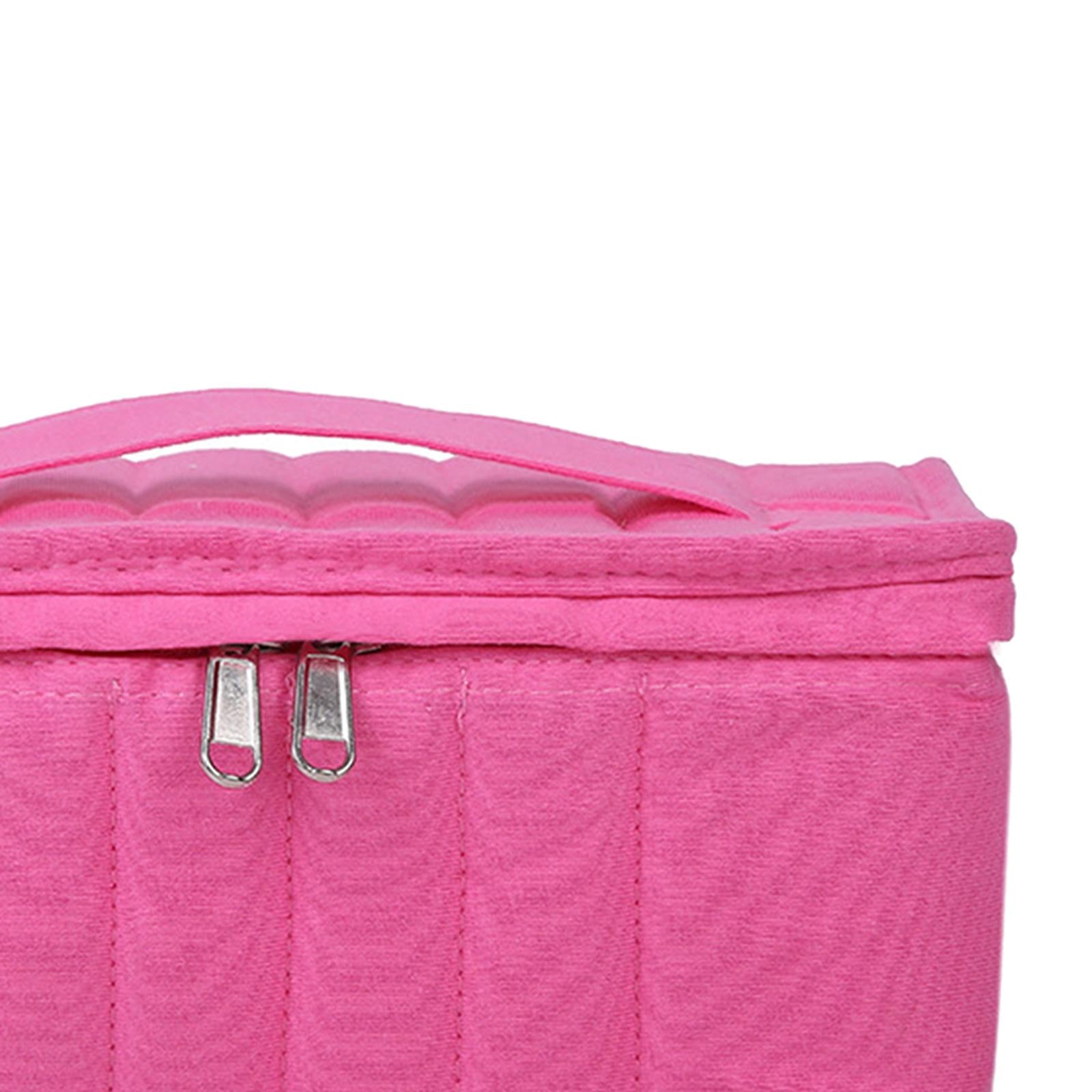 Essential Oil Storage Bag Nail Polish Storage Box Travel Holder for Travel Pink