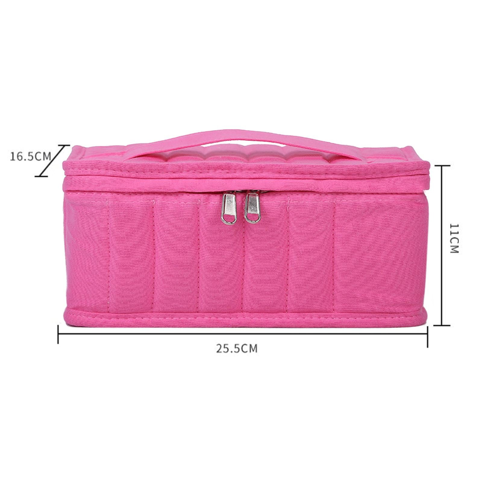 Essential Oil Storage Bag Nail Polish Storage Box Travel Holder for Travel Pink
