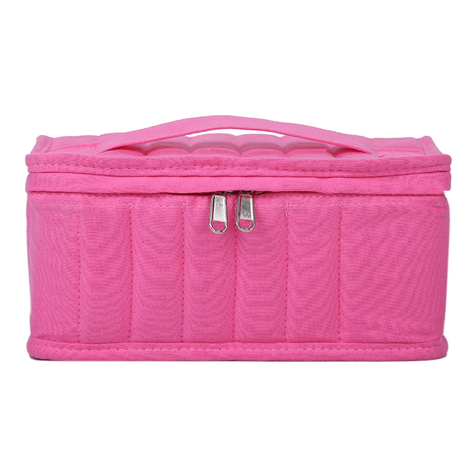 Essential Oil Storage Bag Nail Polish Storage Box Travel Holder for Travel Pink