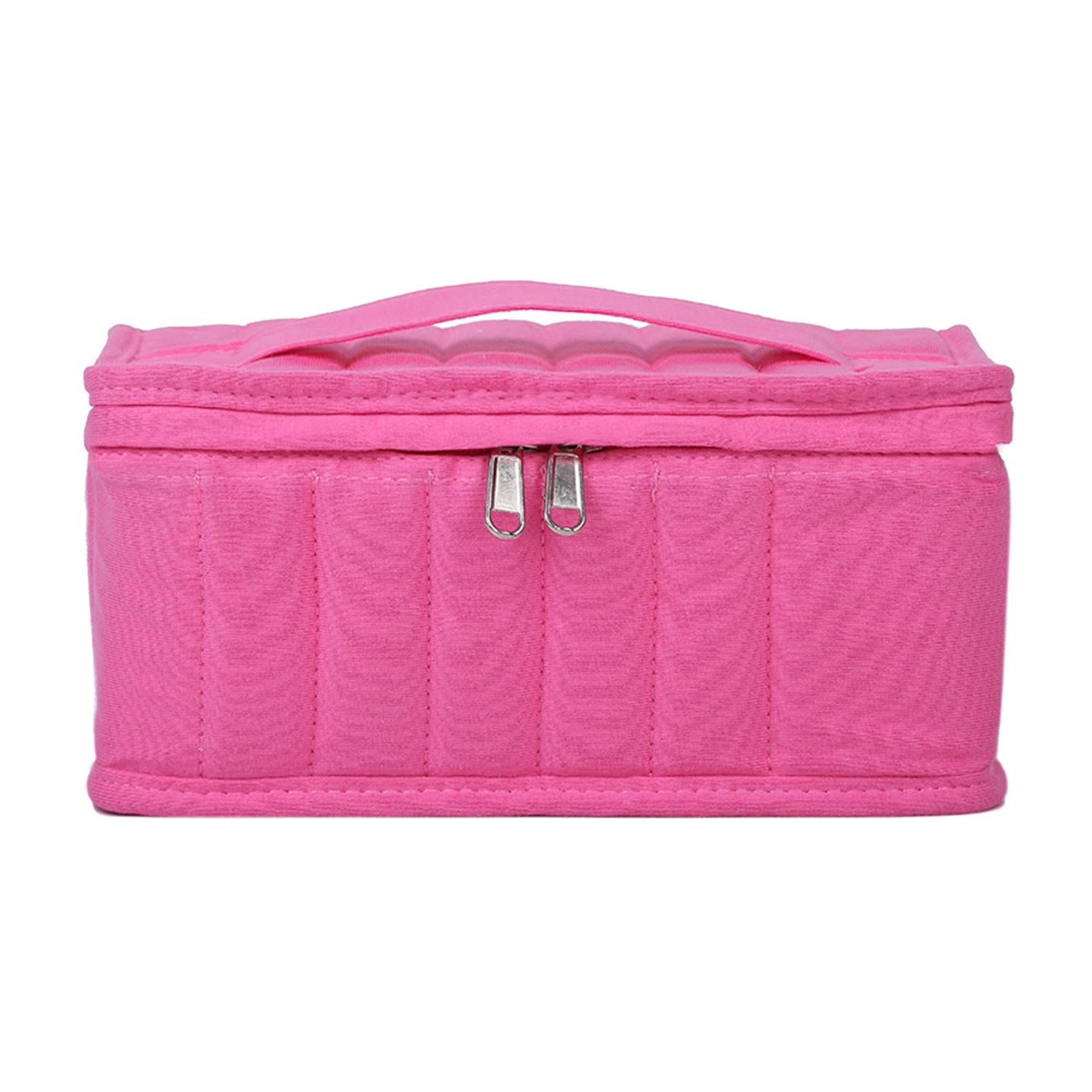 Essential Oil Storage Bag Nail Polish Storage Box Travel Holder for Travel Pink