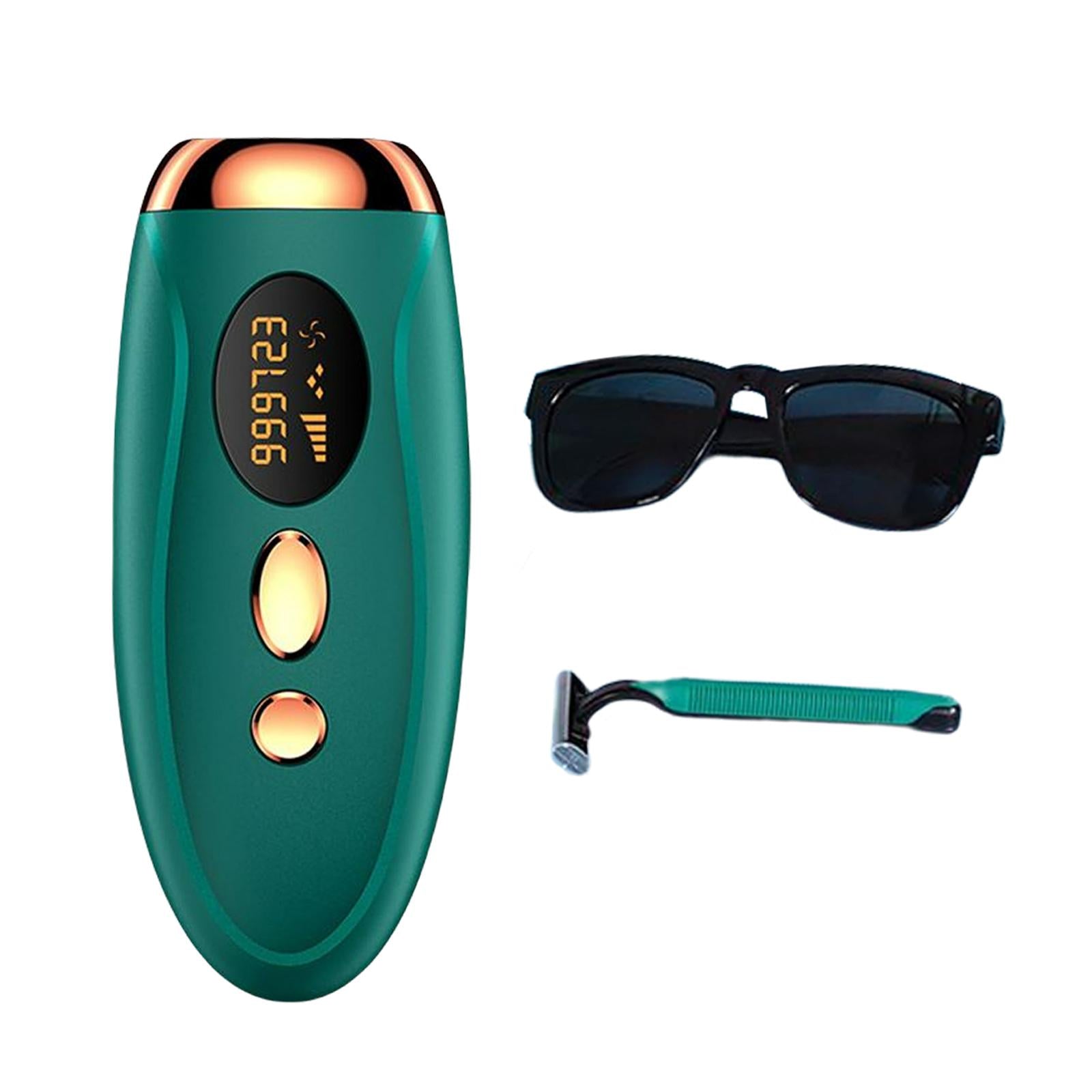Electric Hair Removal Device LCD Display Epilator for Arms Back Women Green