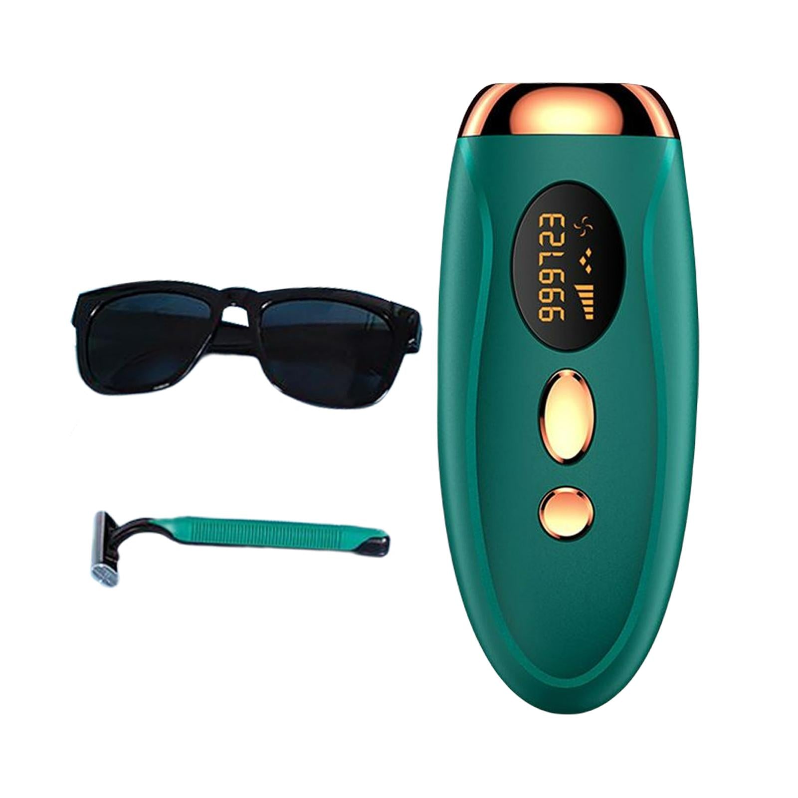Electric Hair Removal Device LCD Display Epilator for Arms Back Women Green