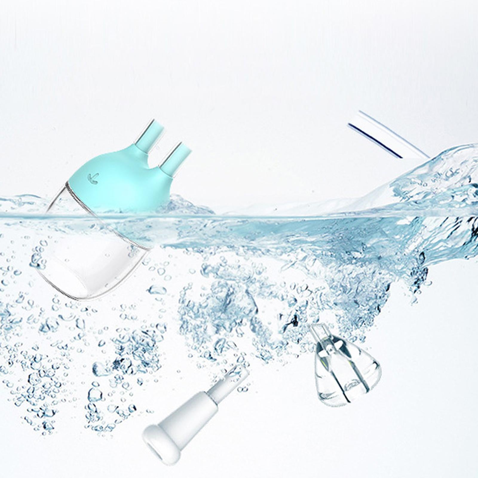 Baby Nose Cleaner Silicone Vacuum Newborns Nose Sucker Soft Light Blue
