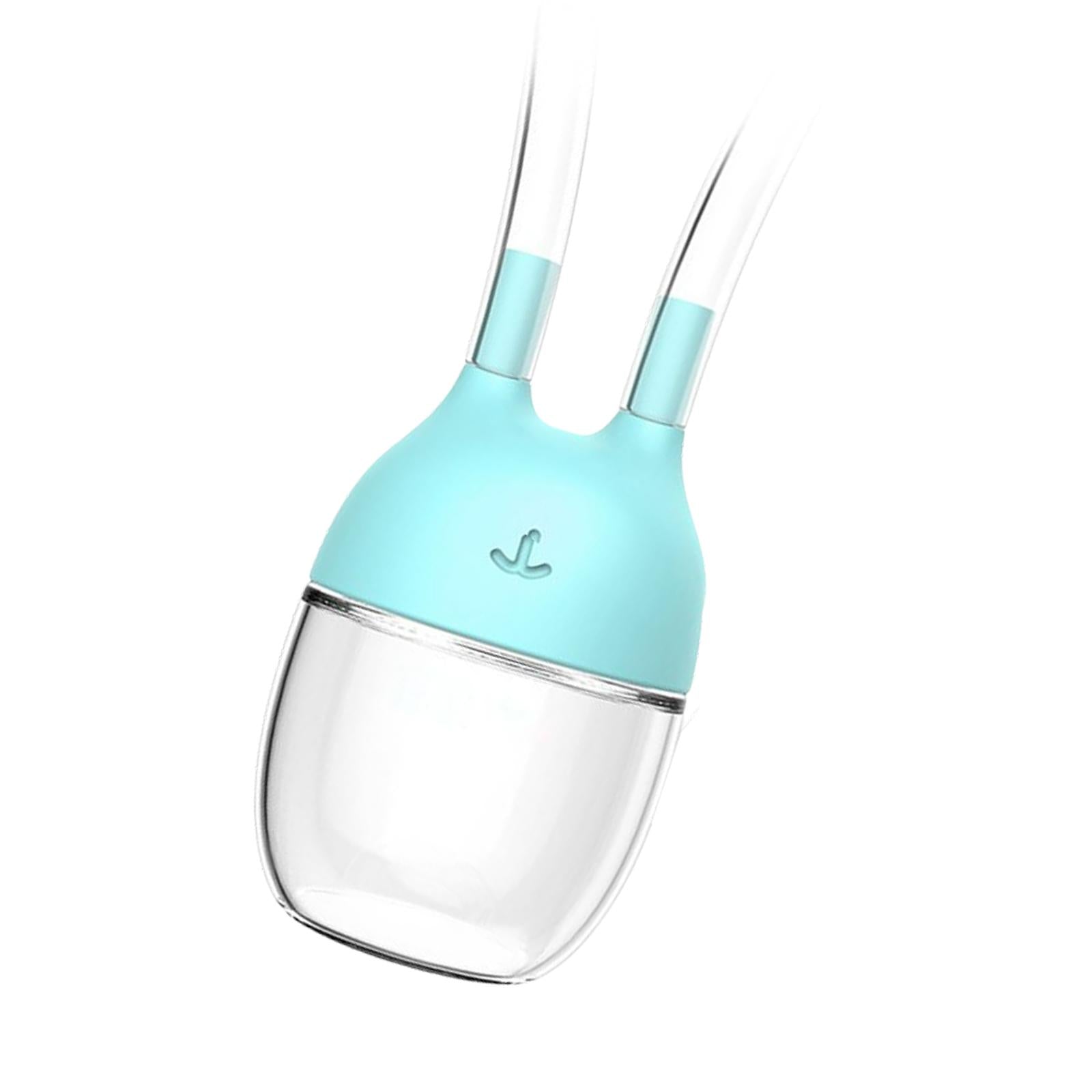 Baby Nose Cleaner Silicone Vacuum Newborns Nose Sucker Soft Light Blue
