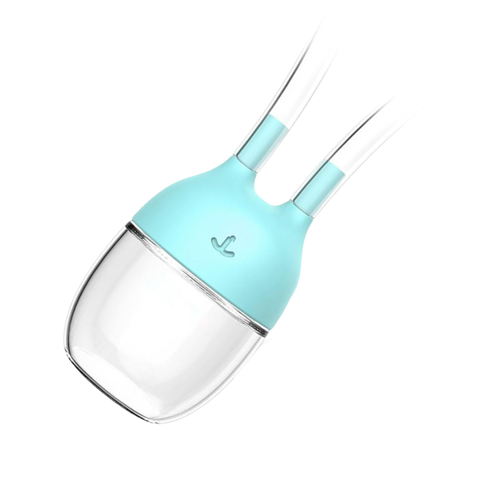 Baby Nose Cleaner Silicone Vacuum Newborns Nose Sucker Soft Light Blue