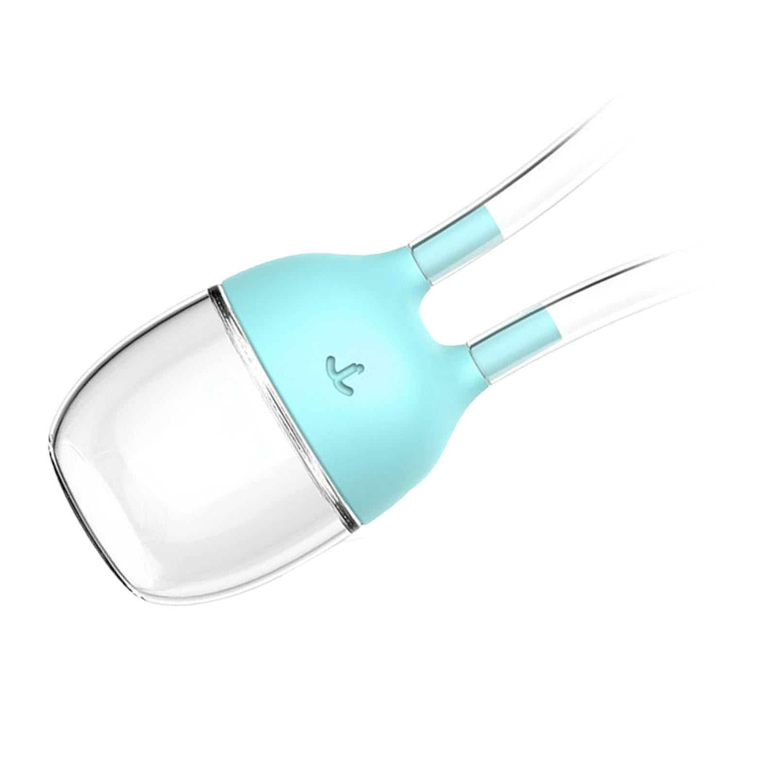 Baby Nose Cleaner Silicone Vacuum Newborns Nose Sucker Soft Light Blue