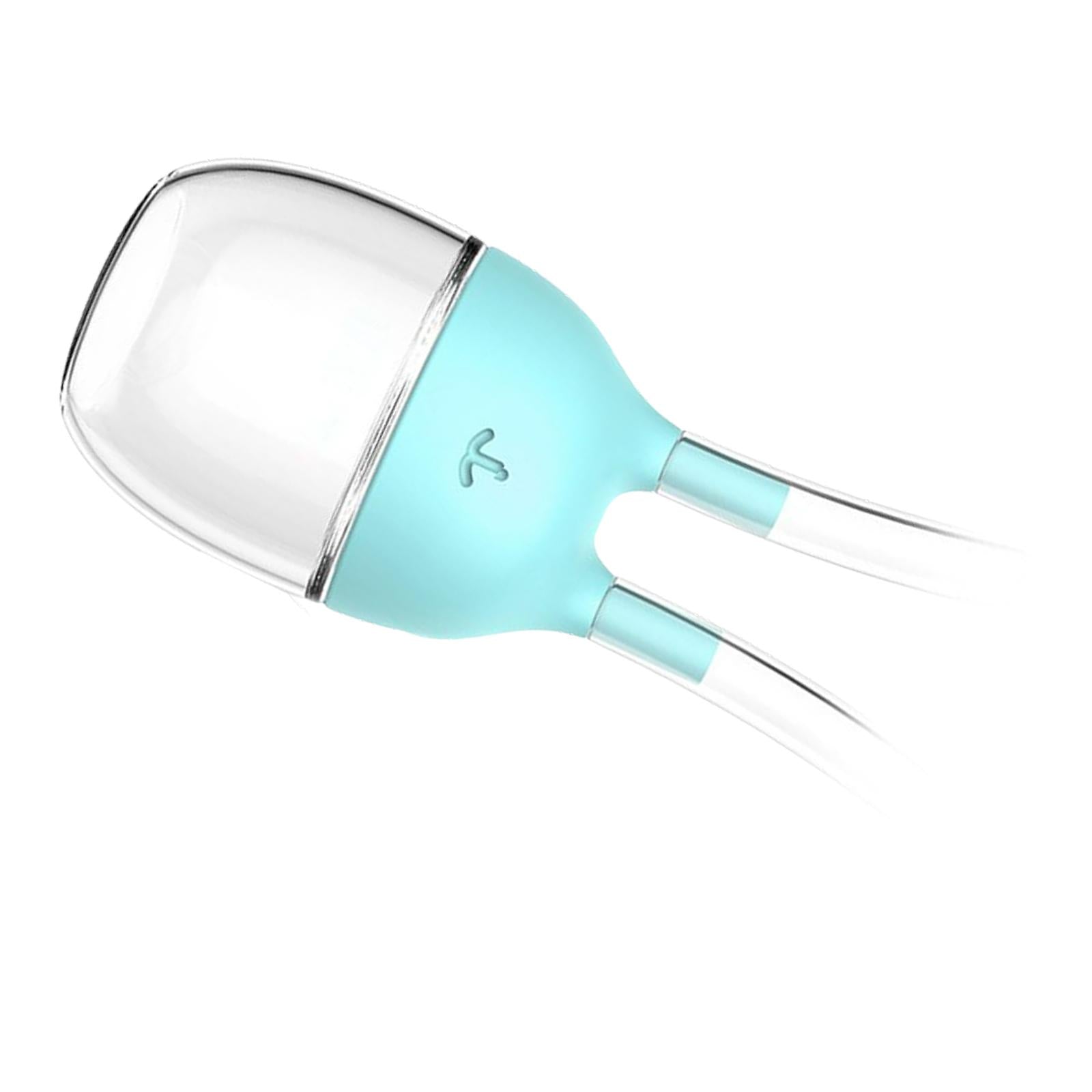 Baby Nose Cleaner Silicone Vacuum Newborns Nose Sucker Soft Light Blue