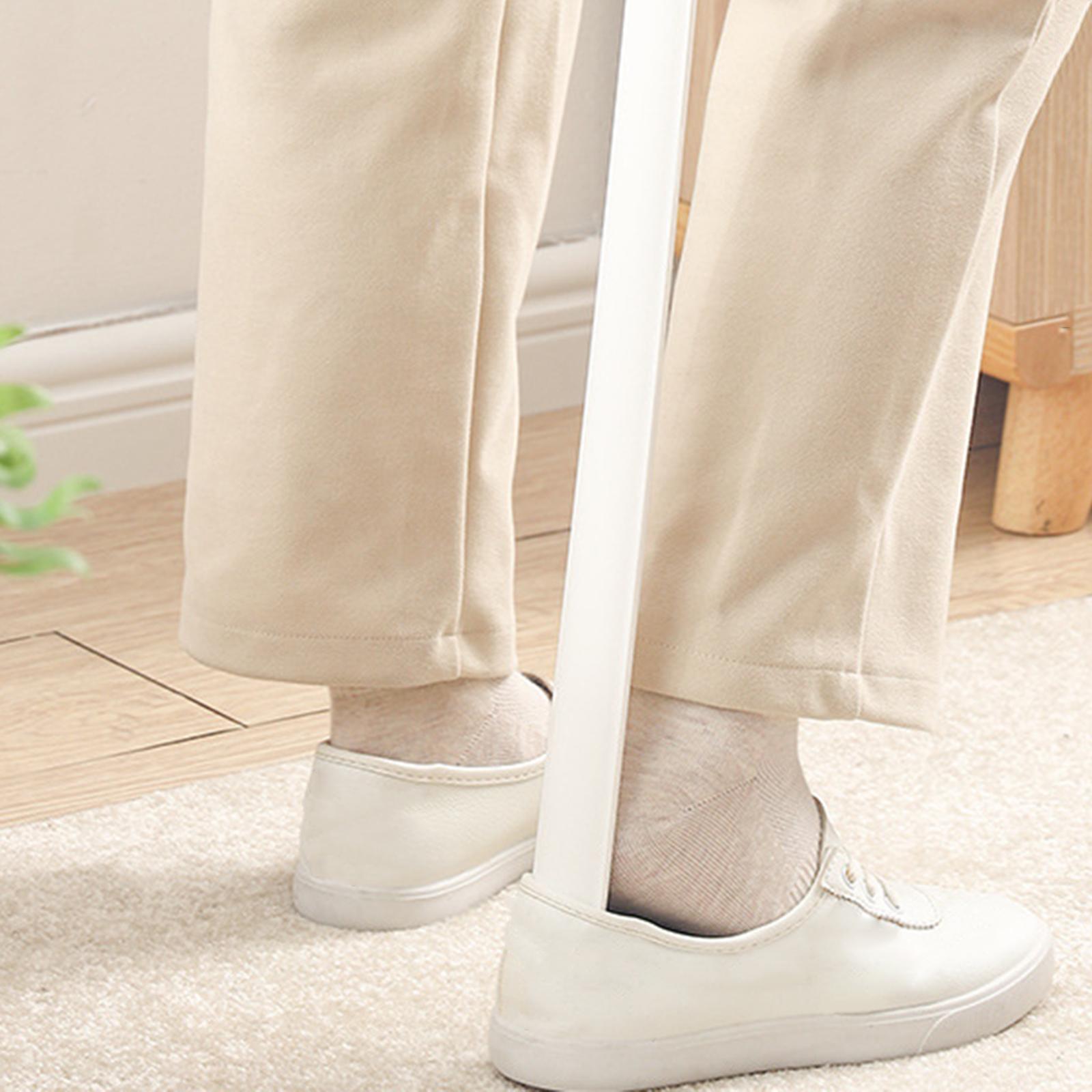Extra Long Plastic Magnetic Suction Extended Shoe Horn Shoehorn White