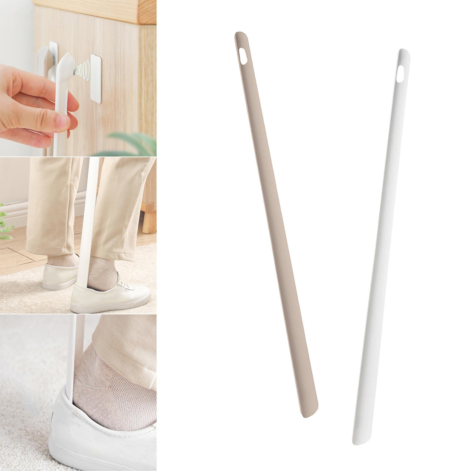 Extra Long Plastic Magnetic Suction Extended Shoe Horn Shoehorn White