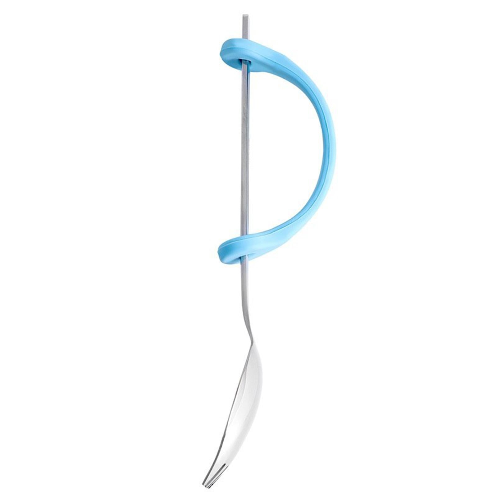 Anti-Shake Eating Aid Tableware Silicone Eating Tool  Spoon Fork w Strap