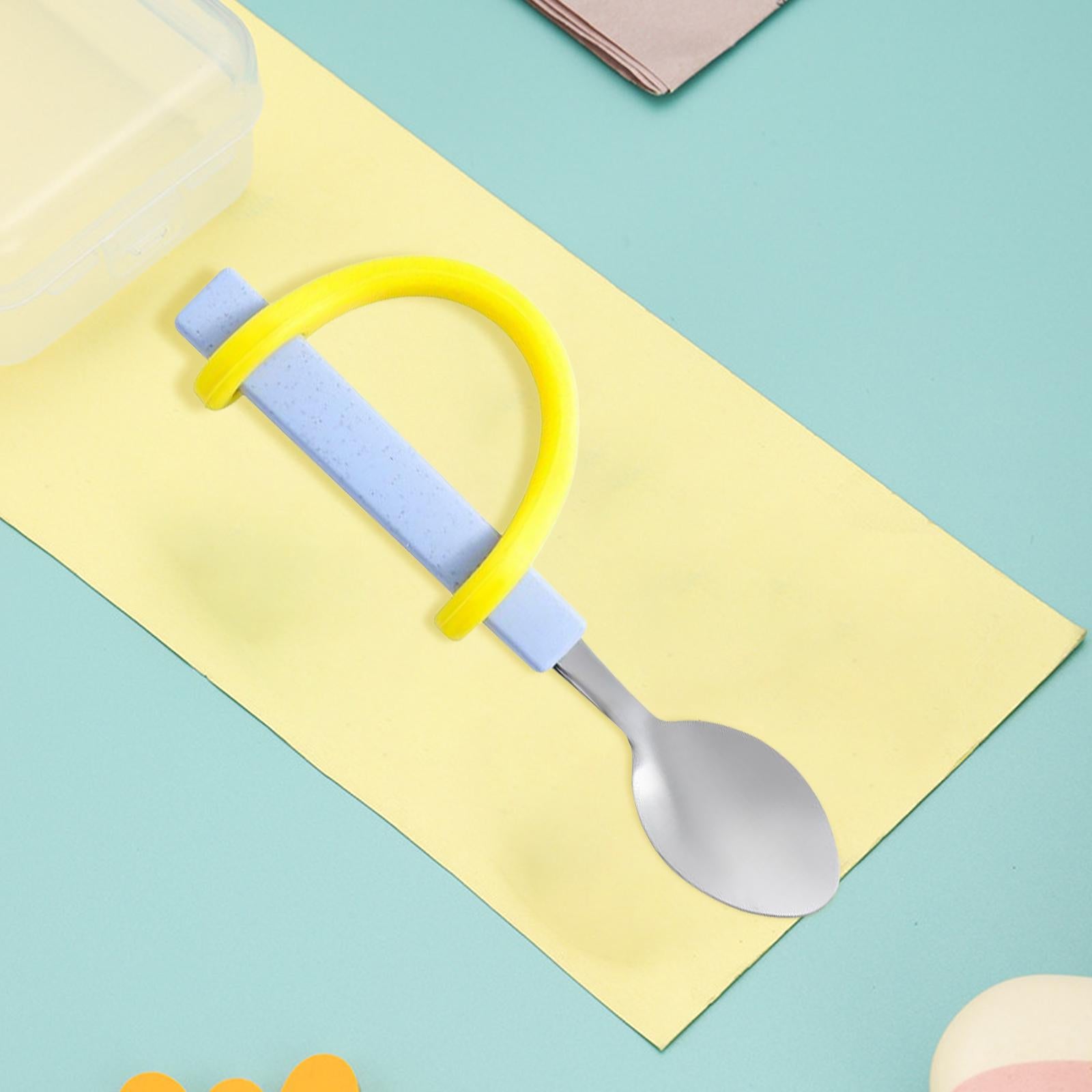 Anti-Shake Eating Aid Tableware Silicone Eating Tool  Spoon with Strap